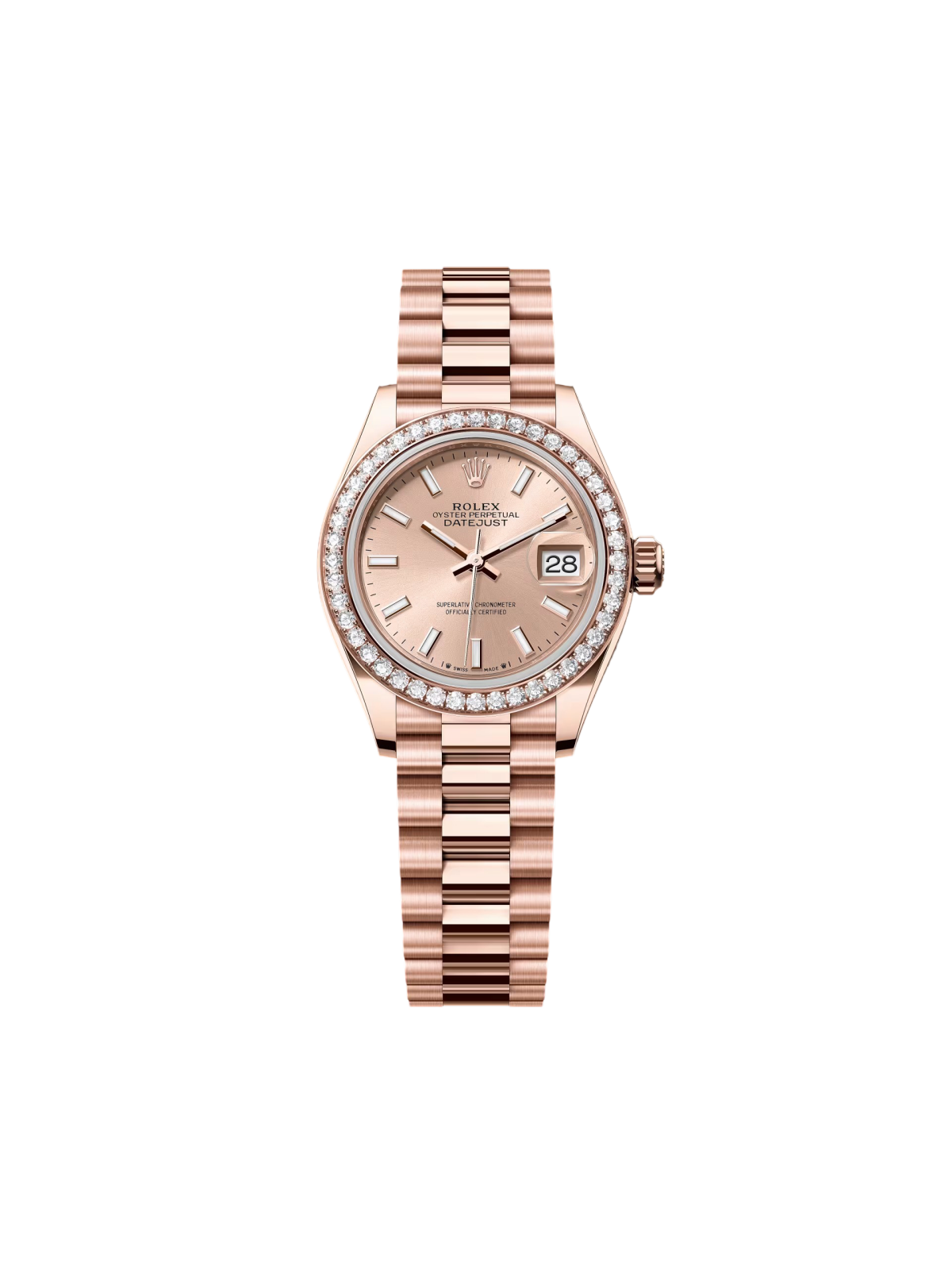 【Super Clone】RLX  Lady-Datejust 28mm 279135RBR Rose Dial Jubilee Bracelet