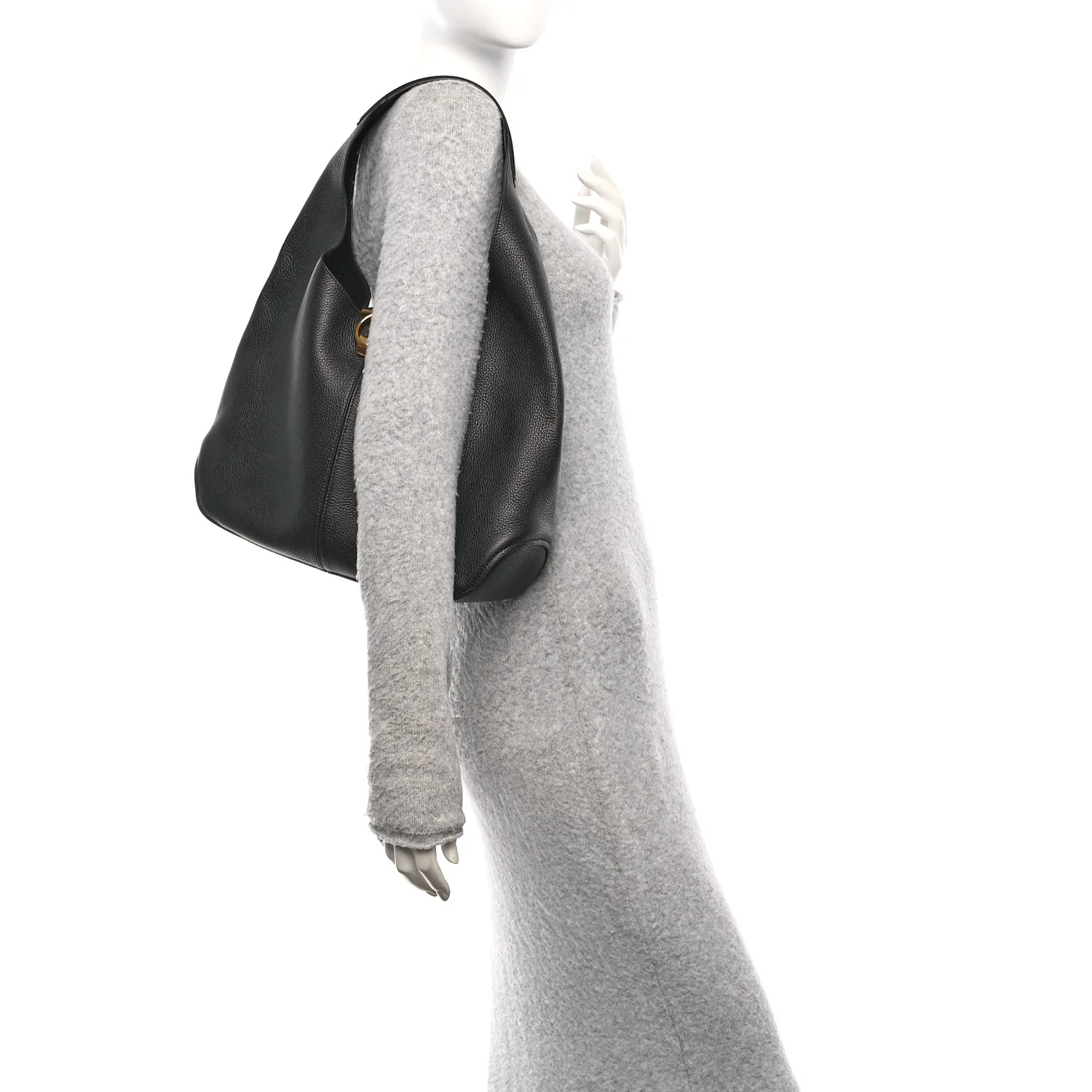 Calfskin Margot Hobo Black