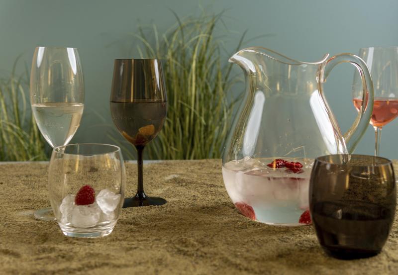 Mina vannglass 40 cl smoke