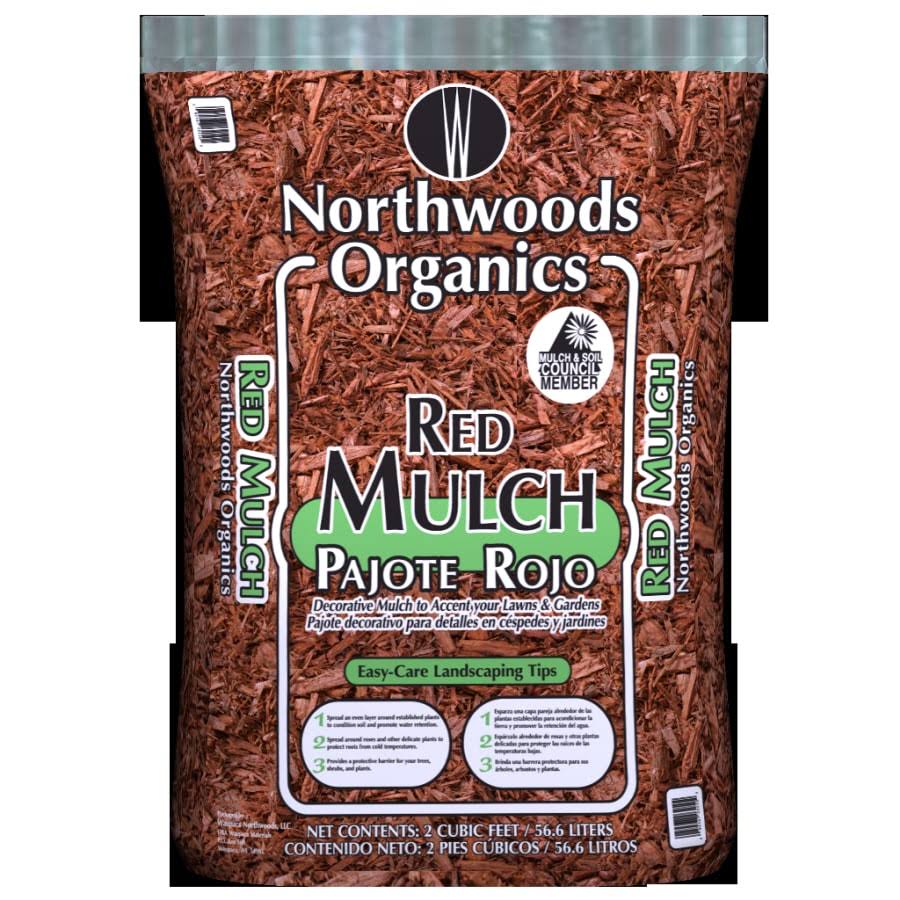 Northwoods Organics WNW03250 Decorative Mulch, Red Bag