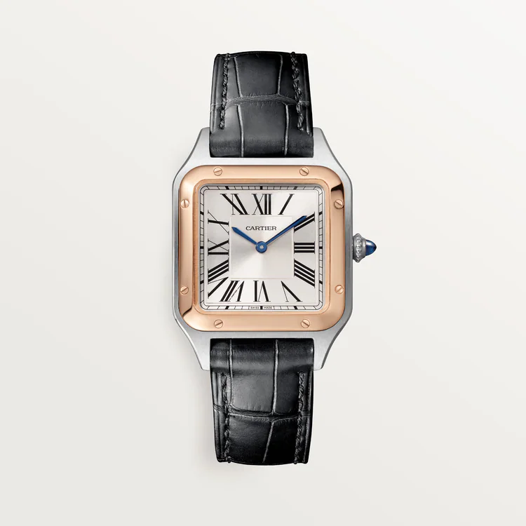 [Super Clone]SANTOS-DUMONT Rose Gold MIx 43.5mm