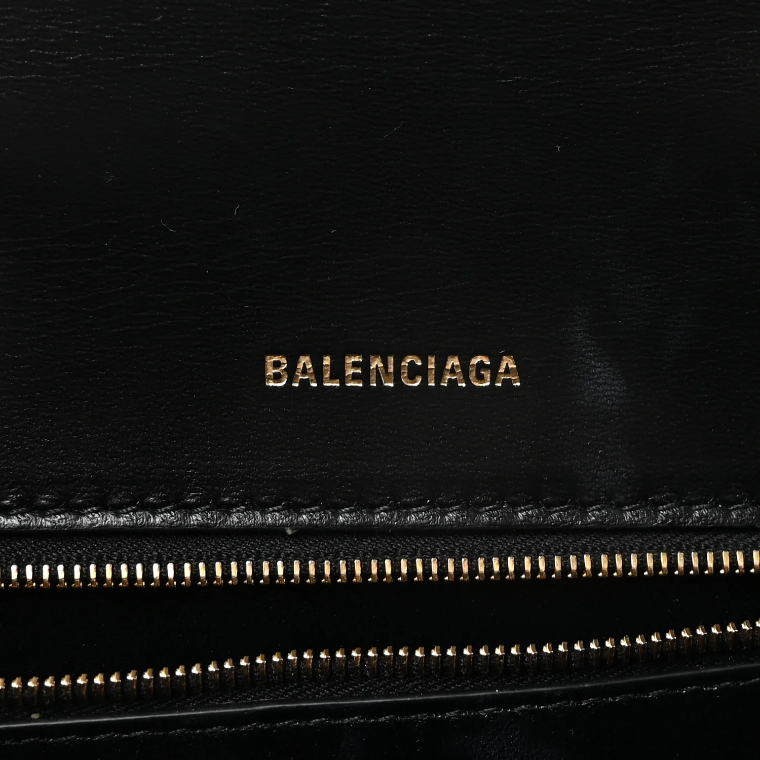 Shiny Box Calfskin Small Hourglass Top Handle Bag Black