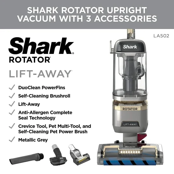 Shark LA502 Rotator Lift - Away ADV Duoclean Engage Upright Vacuum with Self - Cleaning Brushroll