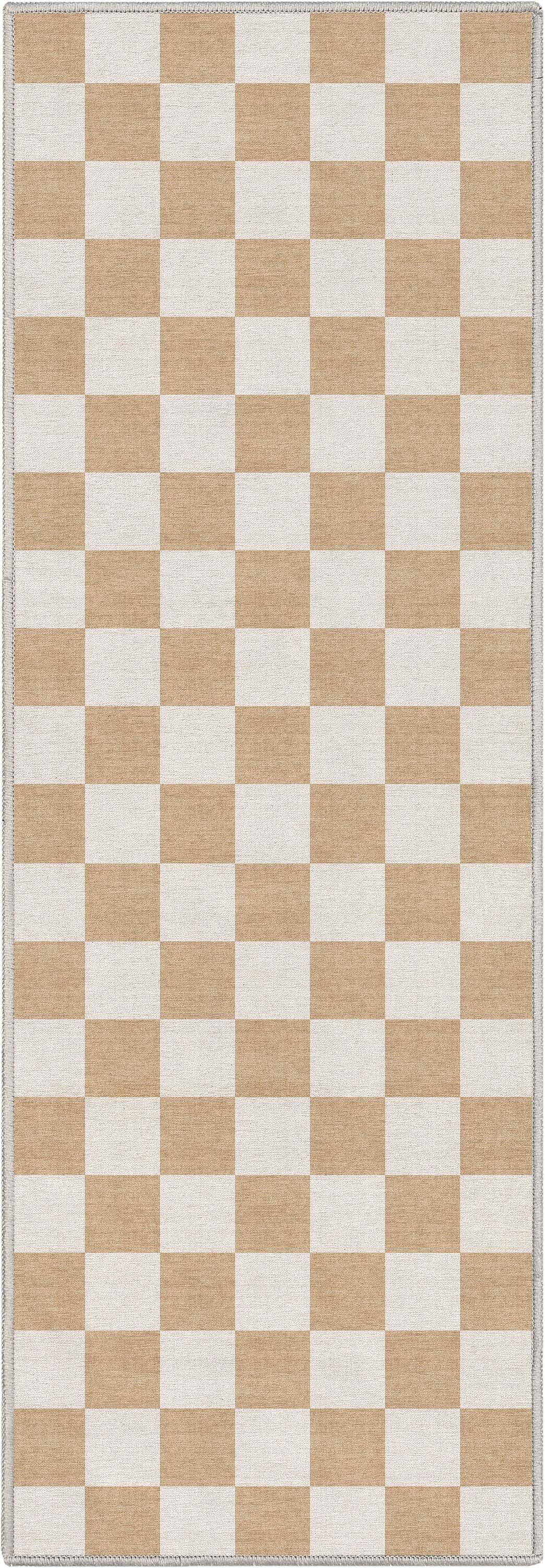 Well Woven Apollo Flatwoven Modern Squares Yellow 2' x 5' Runner Rug