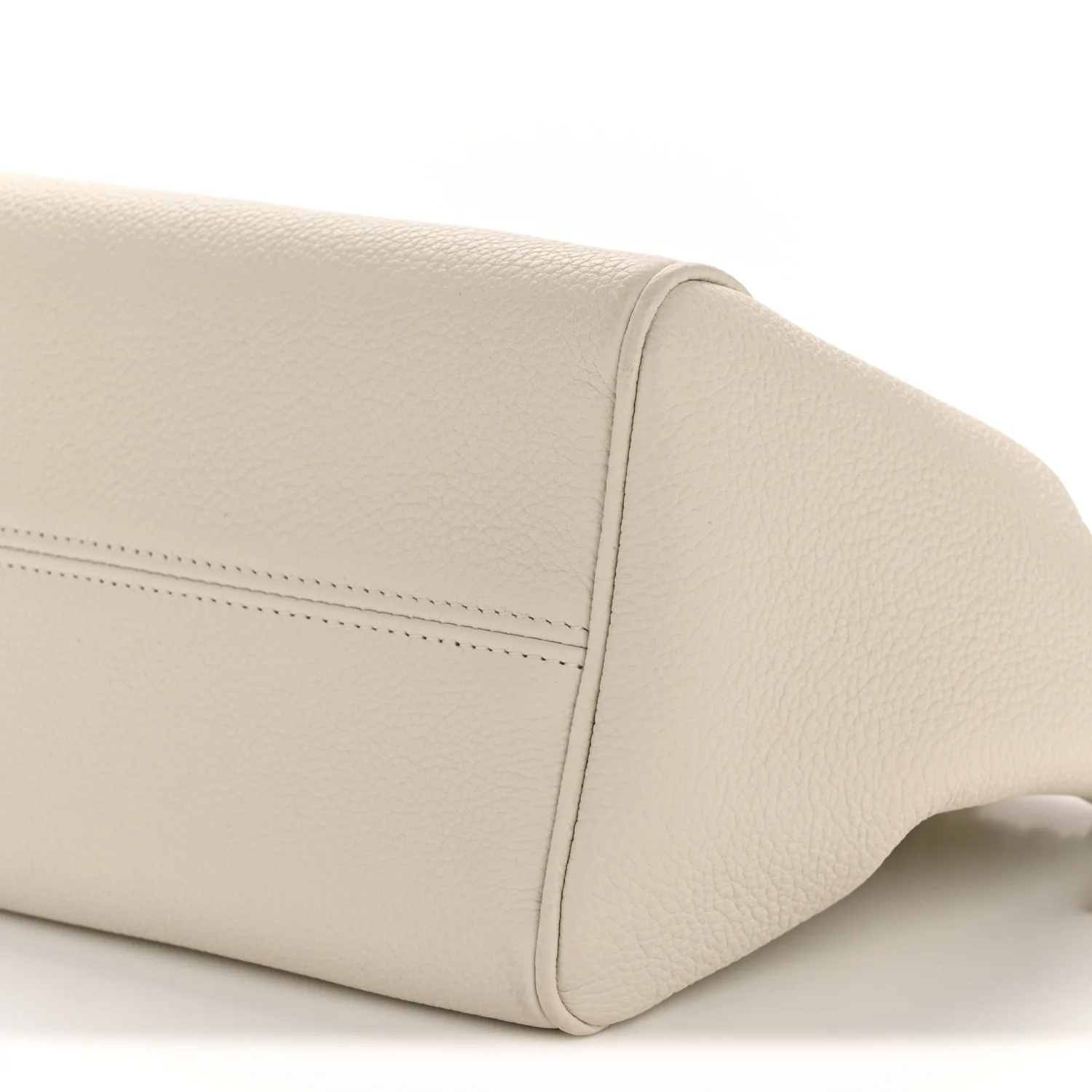 Calfskin Cuir Small Triomphe Cabas Drawstring White
