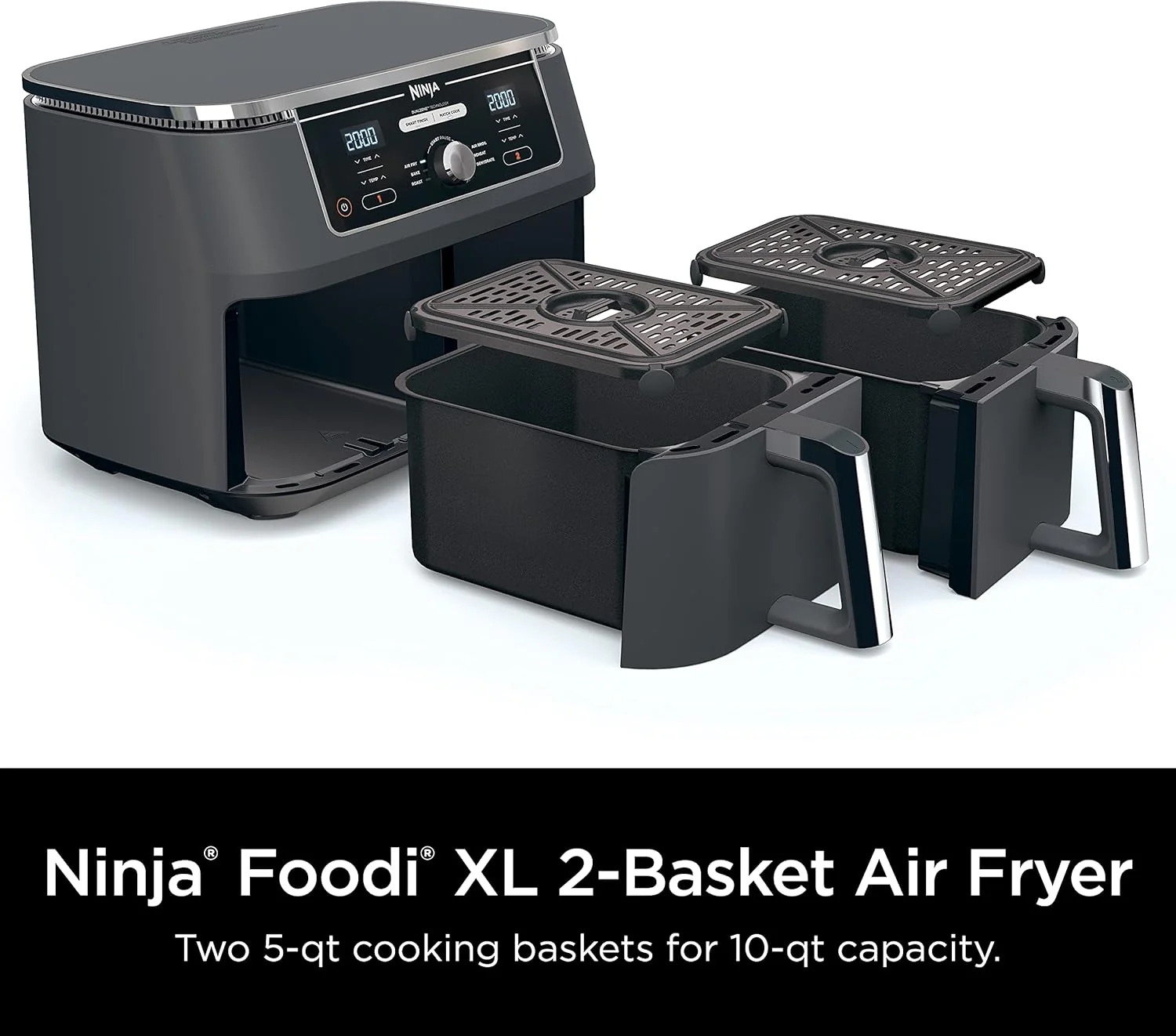 Friteuse à air Ninja Foodi 6-en-1 FlexBasket avec MegaZone de 7 pintes et séparateur de panier