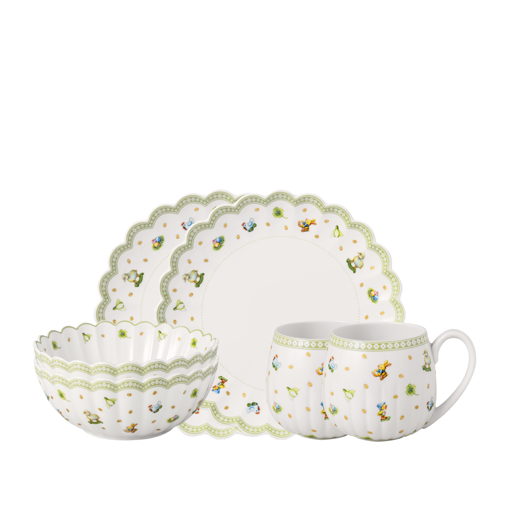 Easter Delight Dinnerware set - Green, Premium Porcelain