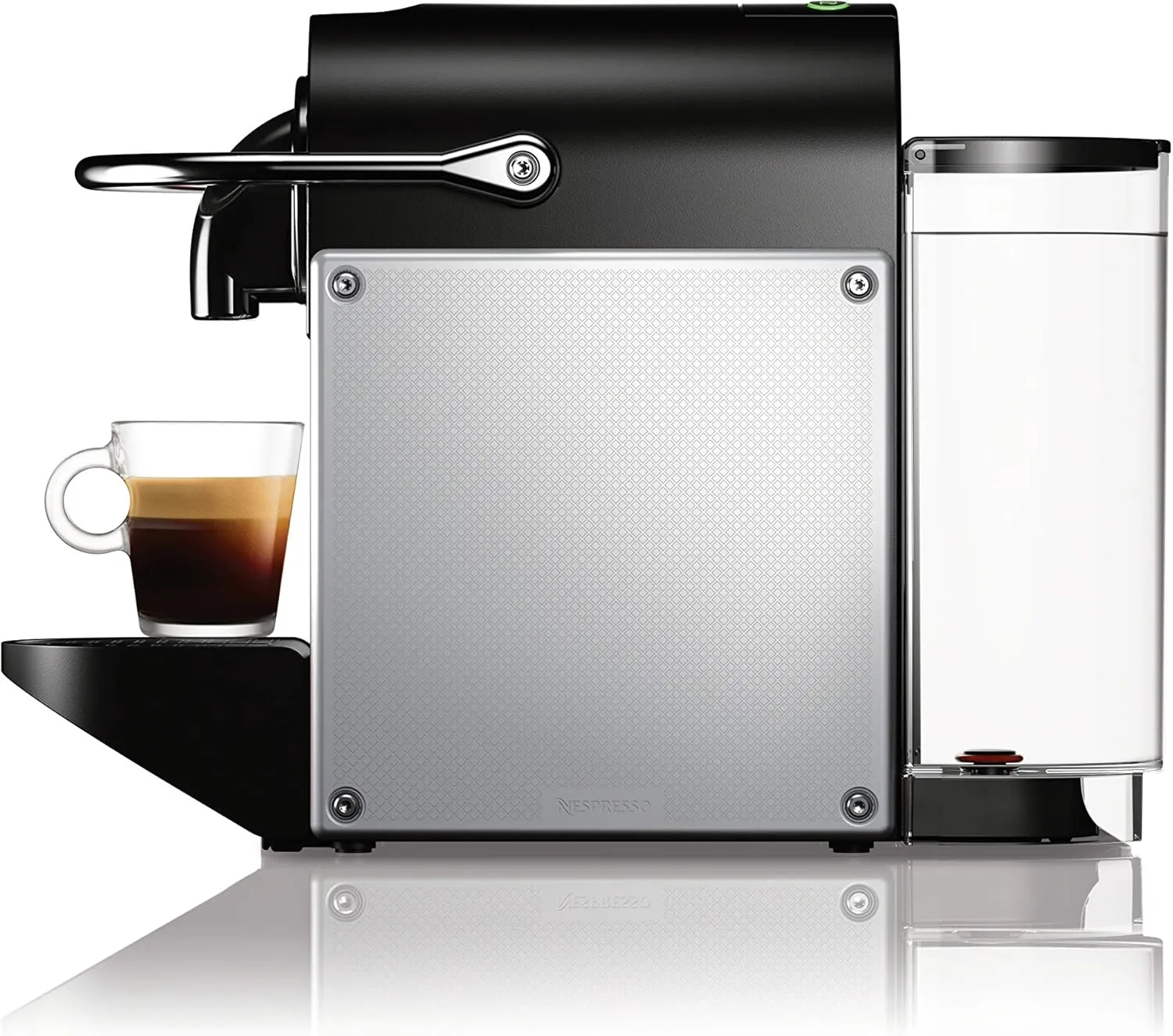 Machine à expresso Nespresso Pixie de De’Longhi, pompe 19 bars, design compact en aluminium, argent, 1100 ml