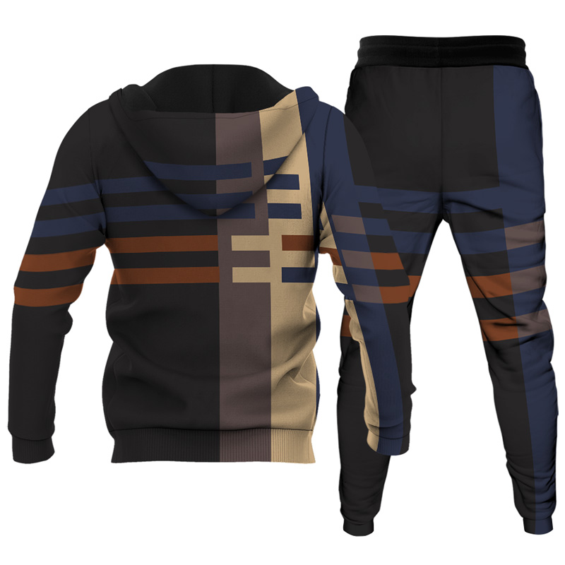 Ensemble de sweat à capuche imprimé personnalisé pour homme 016