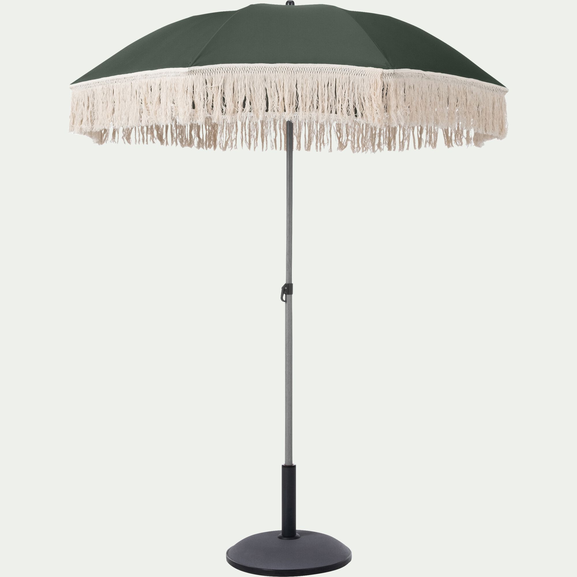 RICCIA - Parasol à franges D180cm - vert kaki