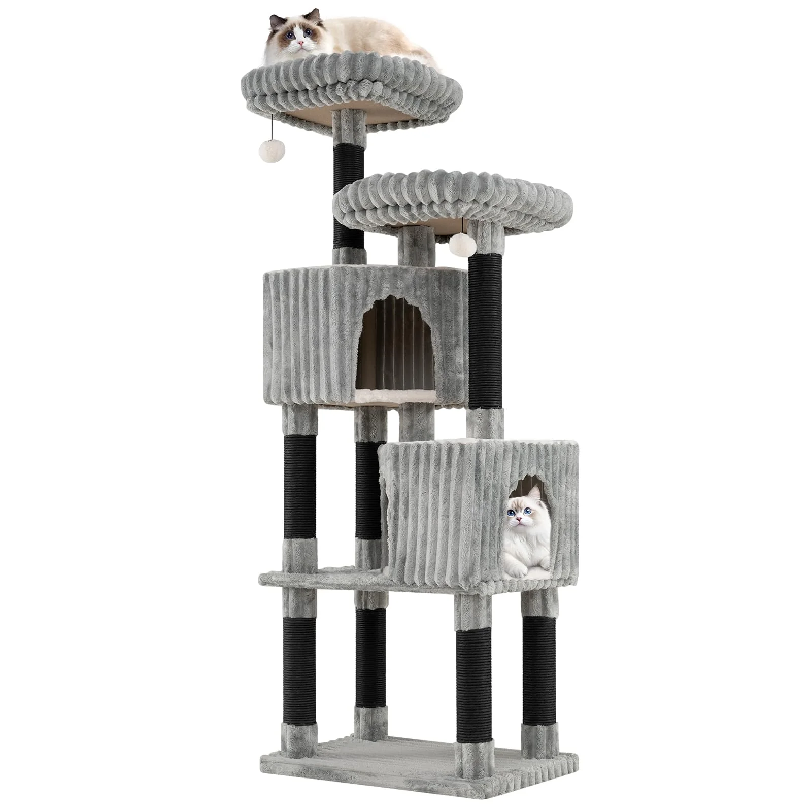 Tangkula 62 Inch Tall Cat Tower with Scratching Posts