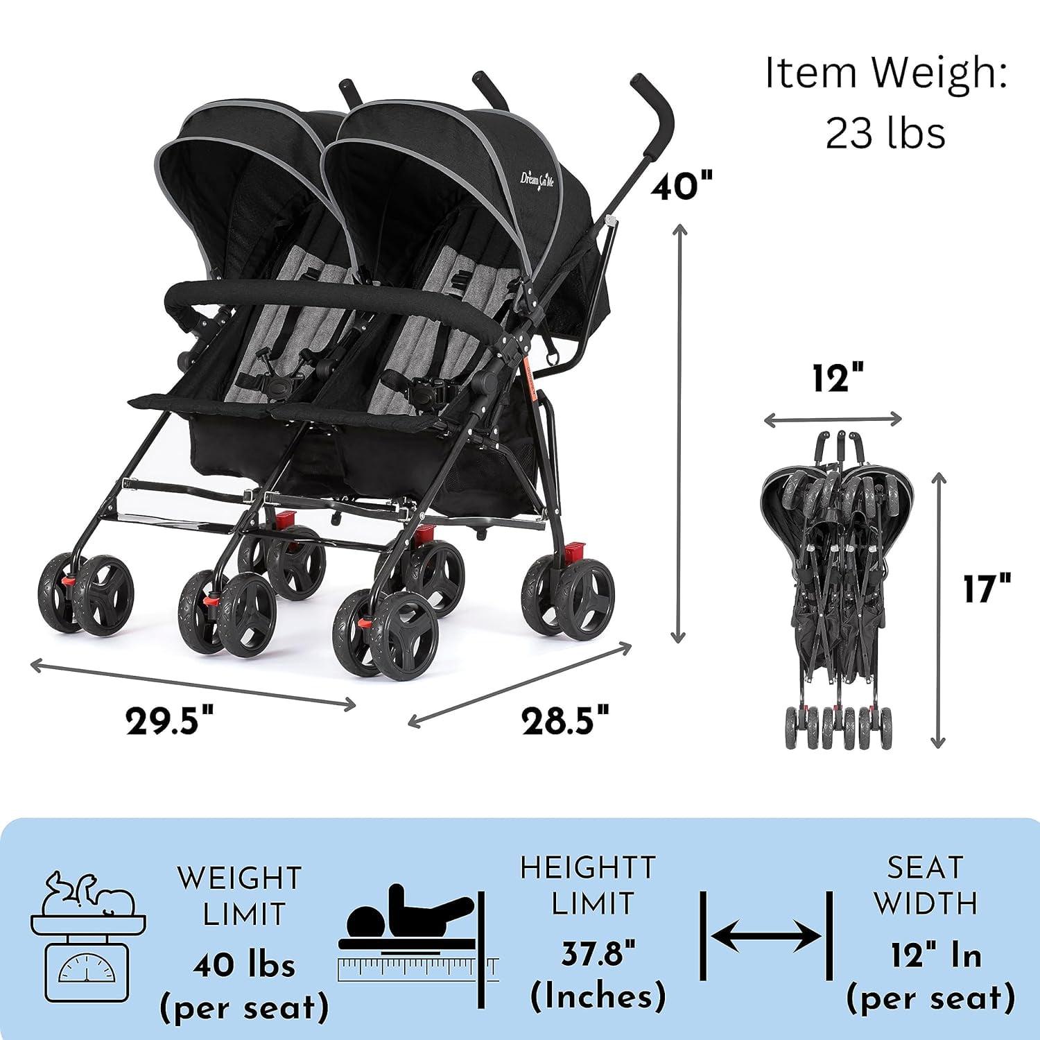 Volgo Twin Umbrella Stroller - Image 3