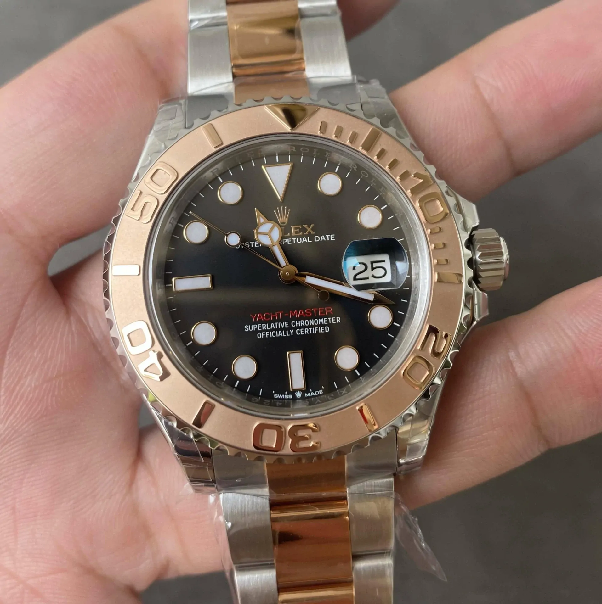 Rolex Yacht Master M126621-0002 VS Factory Rose Gold Black Dial