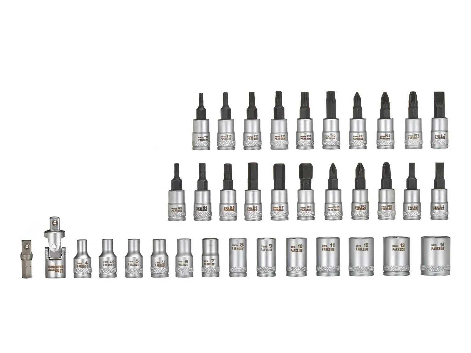 PARKSIDE Set de cliquet et accessoires, 46 pices