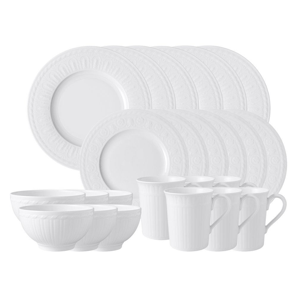 Cellini Dinnerware set - White, Premium Porcelain
