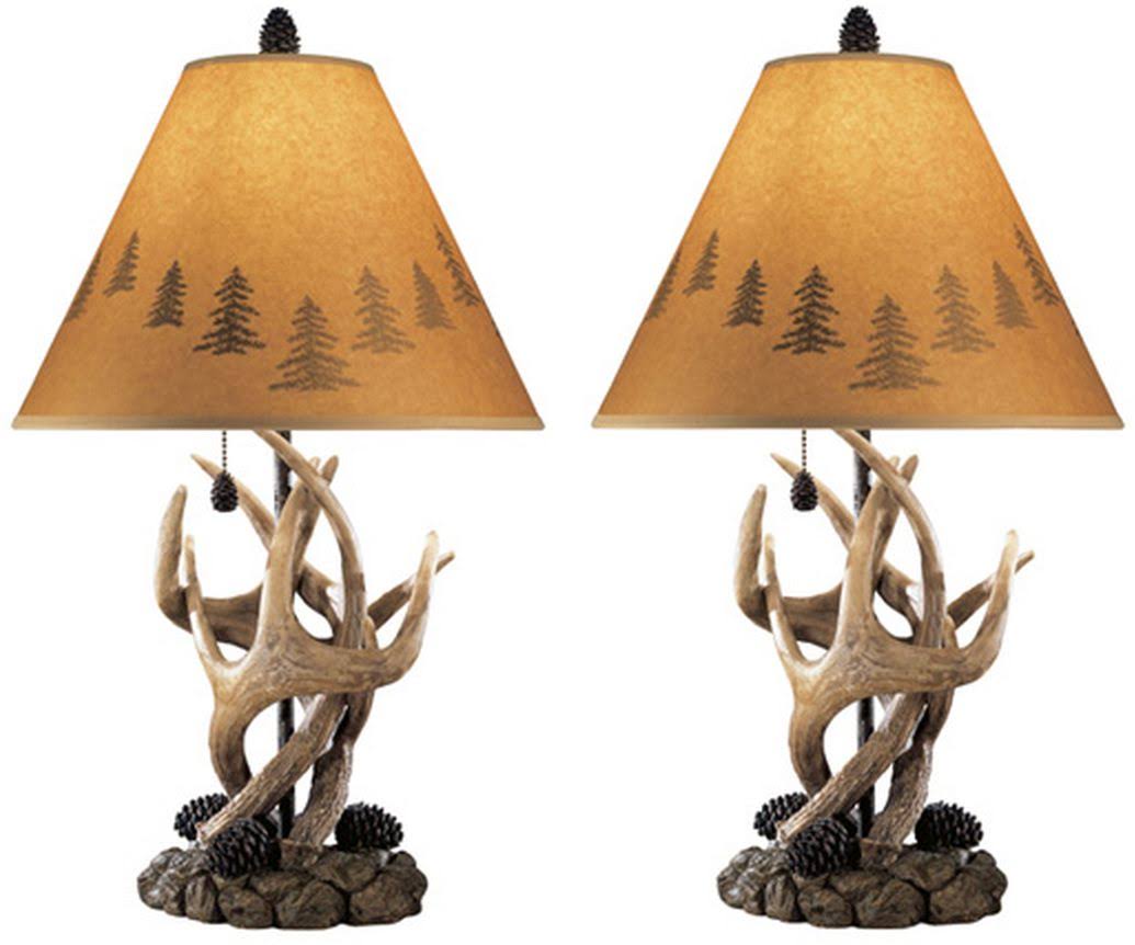 Signature Design by Ashley L316984 Antlers Table Lamp - Pair