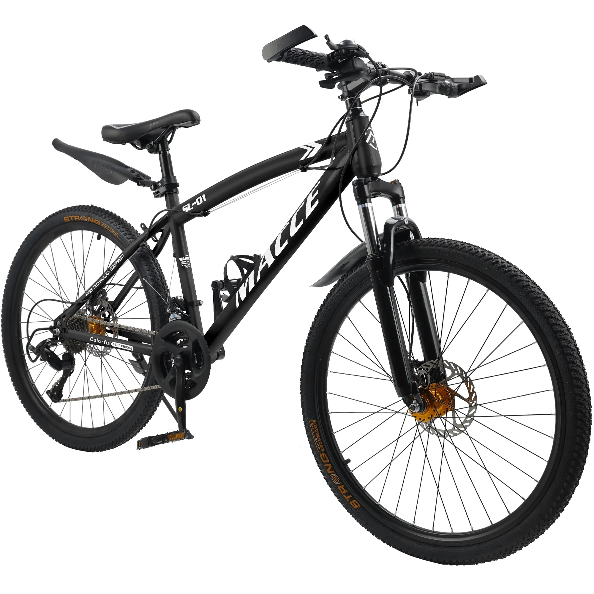 ARTUDATECH Mountain Hardtail Mountain Bike for Men/Women, 26/27.5 inch Sizes, 27 Speed Twist Shifting, Front or Dual Suspension, Comfort Saddle, Purple/Black/White