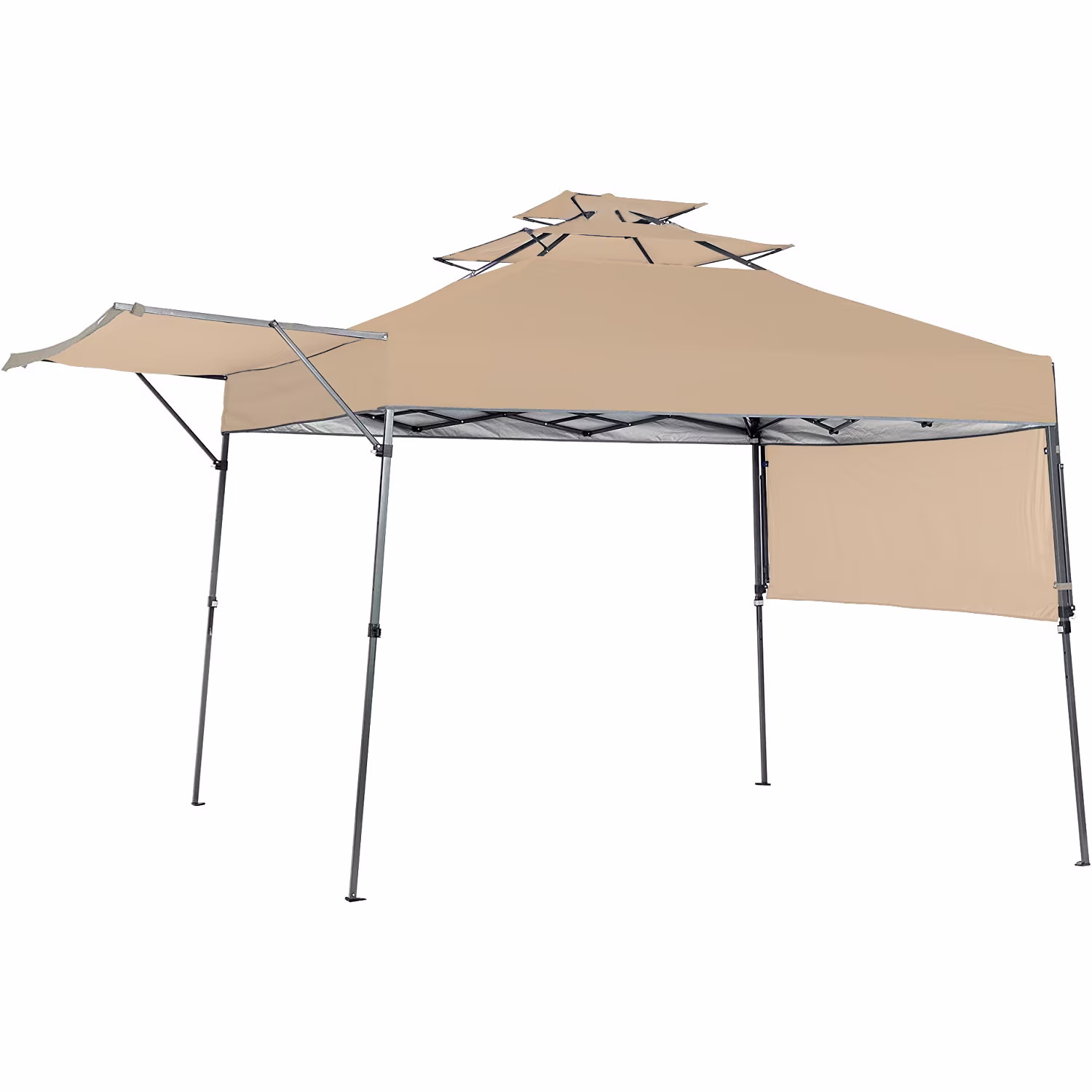 Garden Winds Custom Fit Replacement Canopy Top Cover Compatible with The Quick Quik Shade Summit Triple Tier 10x10 Tent - Upgraded Performance RIPLOCK 350 Fabric…