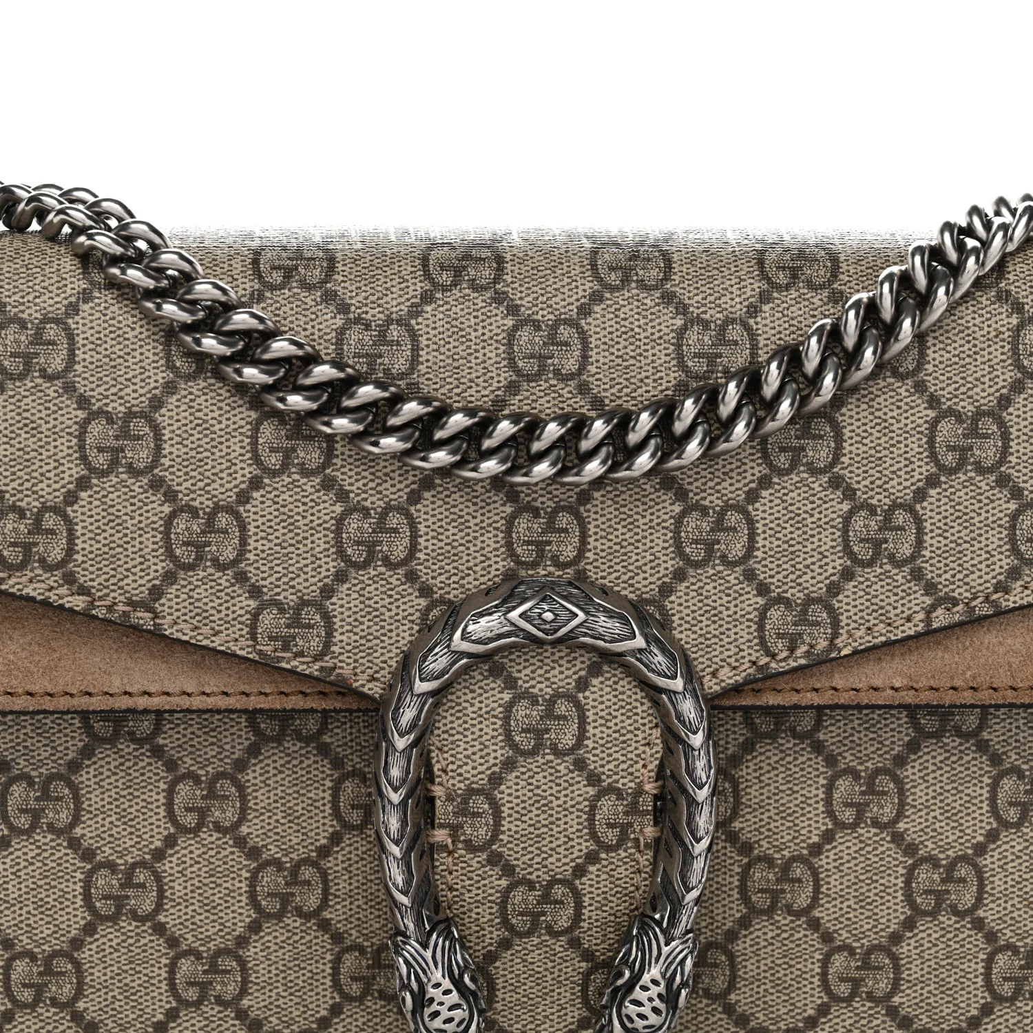 GG Supreme Monogram Small Dionysus Shoulder Bag Taupe