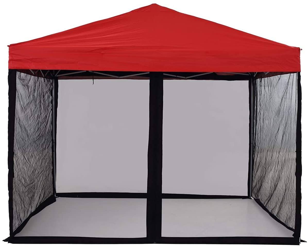 PROHIKER Mosquito Net for Outdoor Patio and Garden, Screen House for Camping and Deck, Gazebo Screenroom, Zippered Mesh Sidewalls for 10x 10' Gazebo