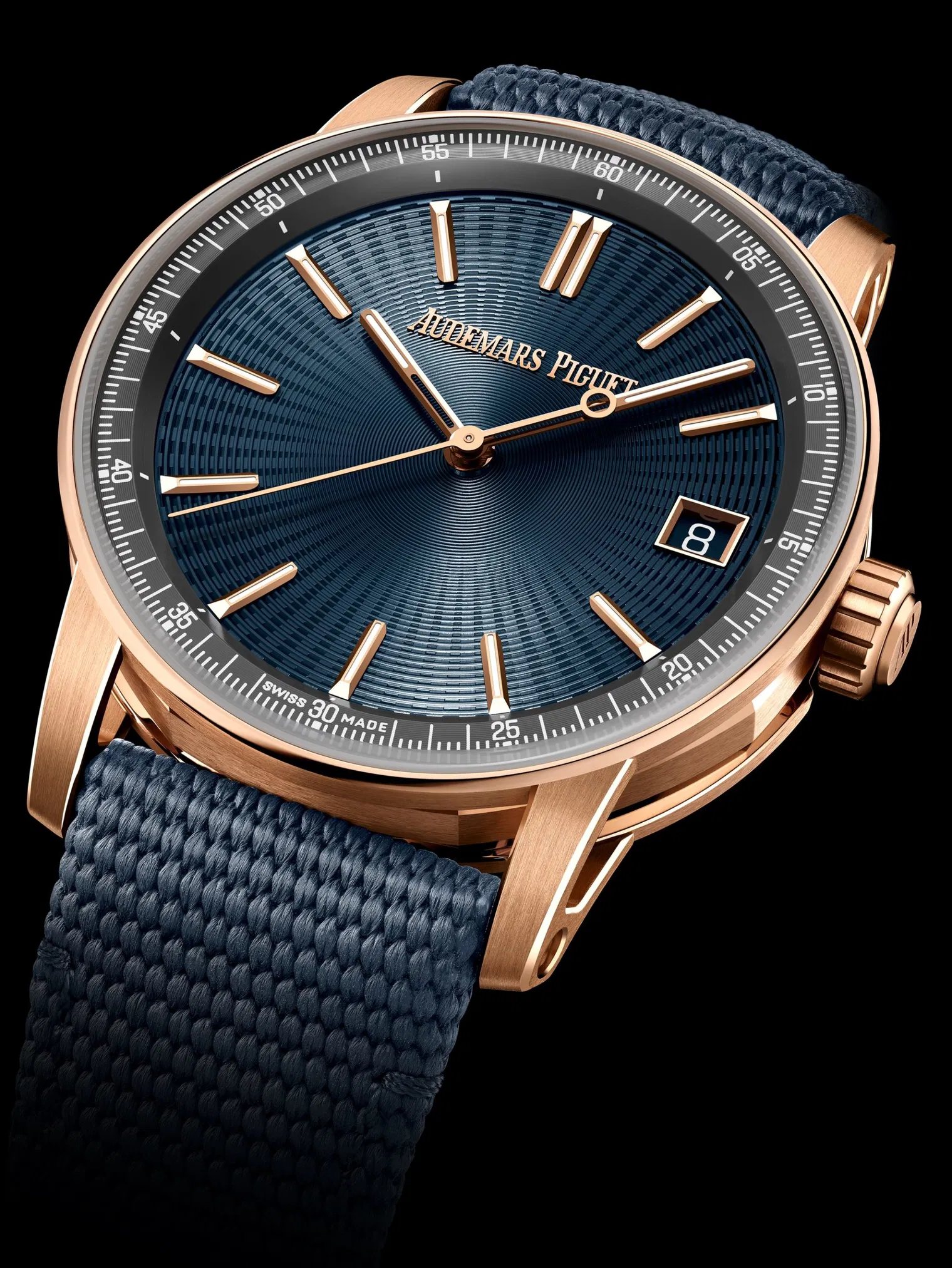 【Super Clone】Audemars Piguet Code 11.59 Selfwinding 41mm Pink Rose Gold Blue Dial | 15210OR.OO.A348KB.01