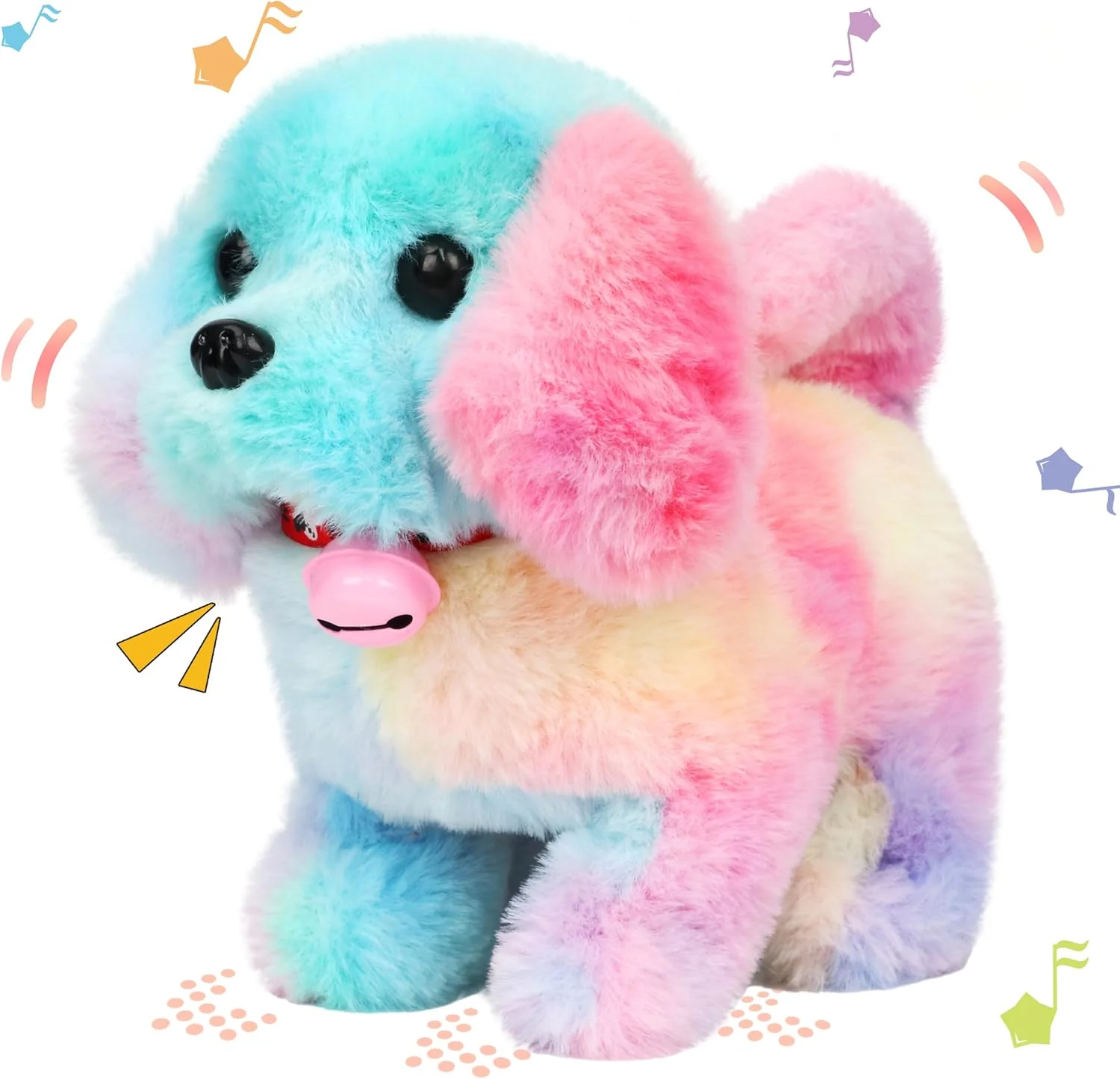 Interactive Hopping Rabbit Electronic Plush Bunny Toy with Sounds and Movements, 7'' Brown