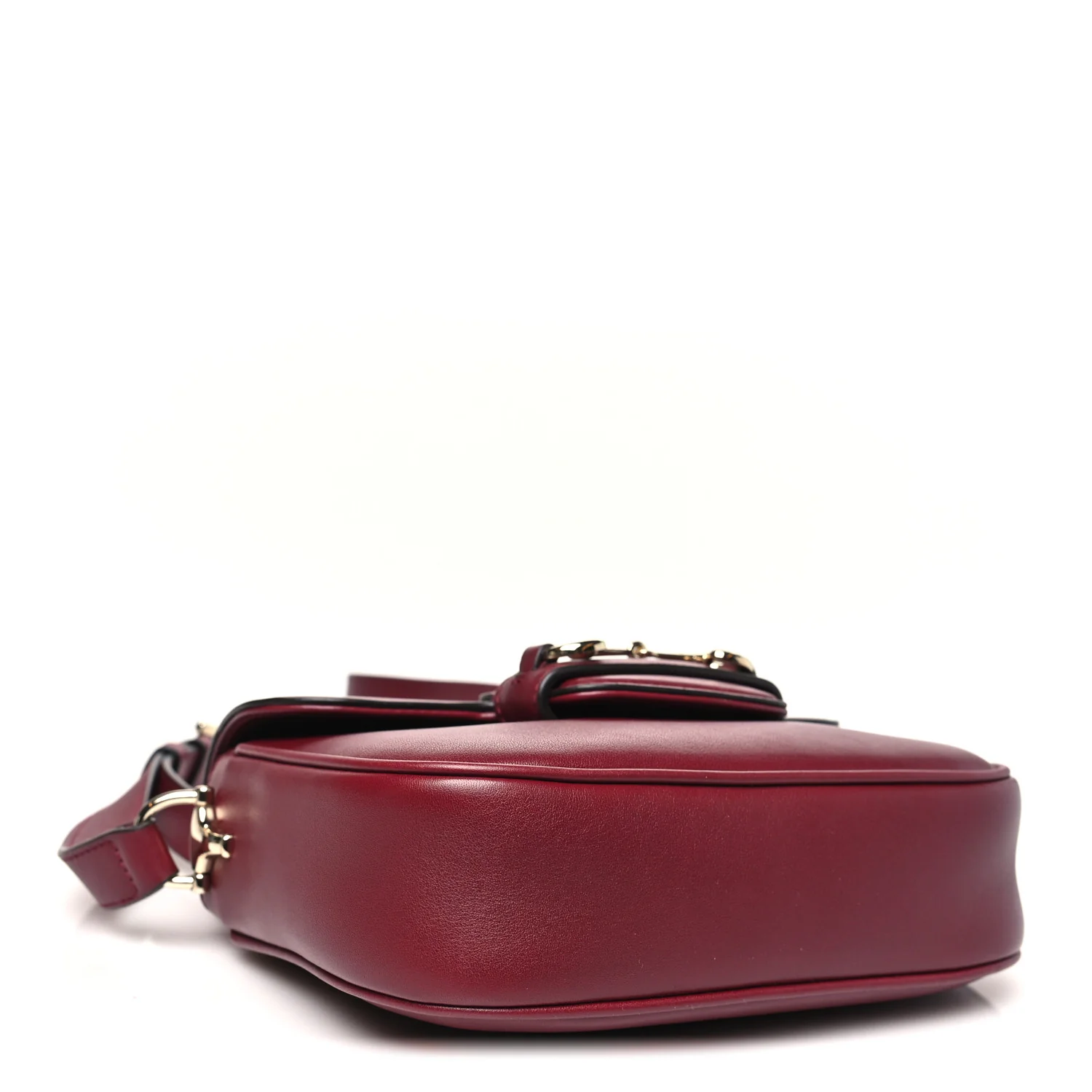 Soft Calfskin Horsebit 1955 Small Shoulder Bag Rosso Ancora