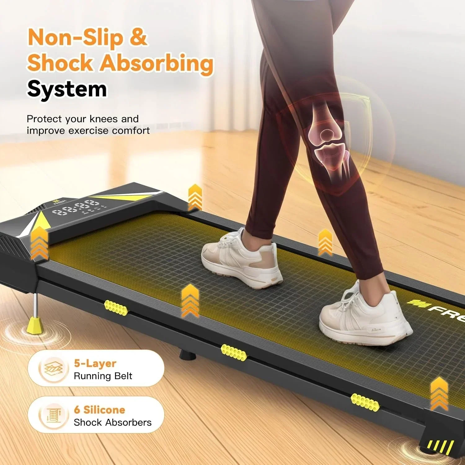 Walking Vibration Pad with APP, 3 in 1 Under Desk Treadmill, 2.5HP Low Noise Walking Treadmill Pad with Remote Control,Portable Treadmills for Home Office