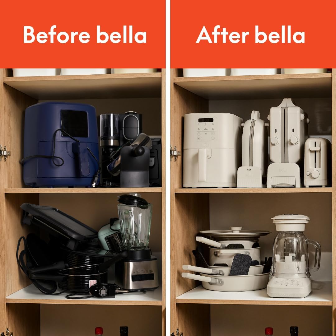 Bella Fits-anywhere™ Slim 4qt Air Fryer, 4qt Non-Toxic Coating, Seaglass