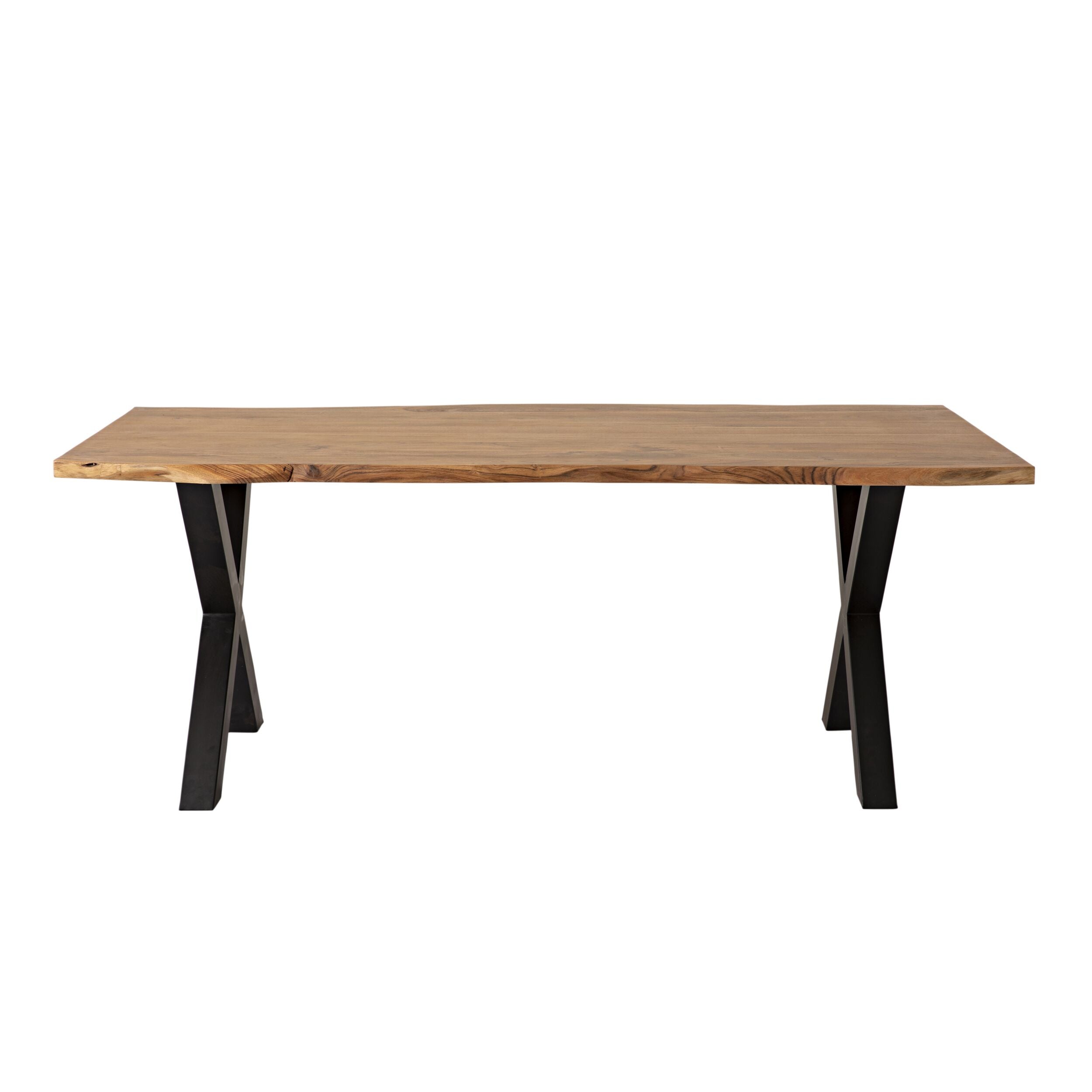 Acacia Live Edge Solid Timber Dining Table 160cm