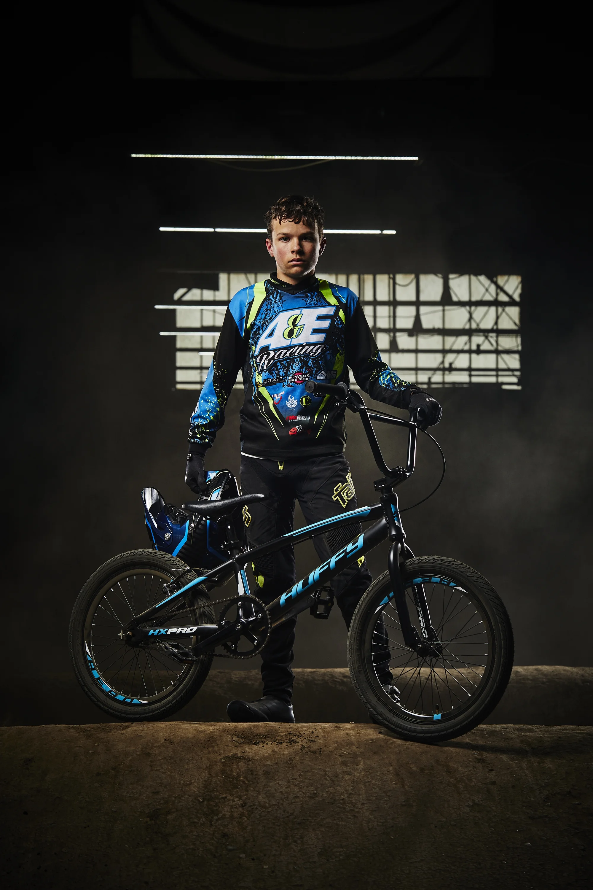 20-inch BMX Bikes HX-Pro Bike, Black with Teal, Aluminum Frame - Image 10