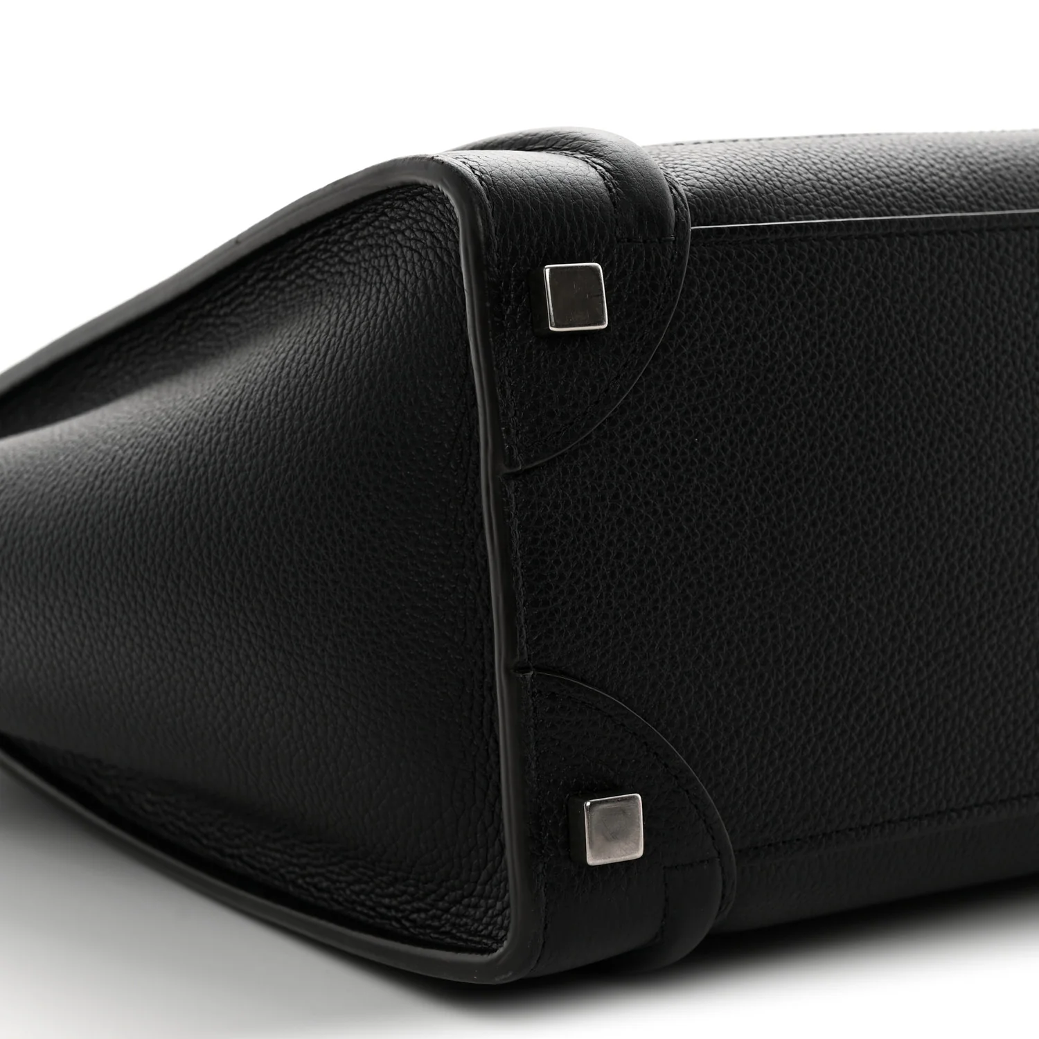 Drummed Calfskin Micro Luggage Black