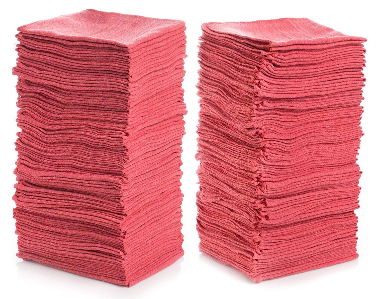 Simpli-Magic 79141 Shop Towels 14 inchx12 inch, Pack of 150, Red