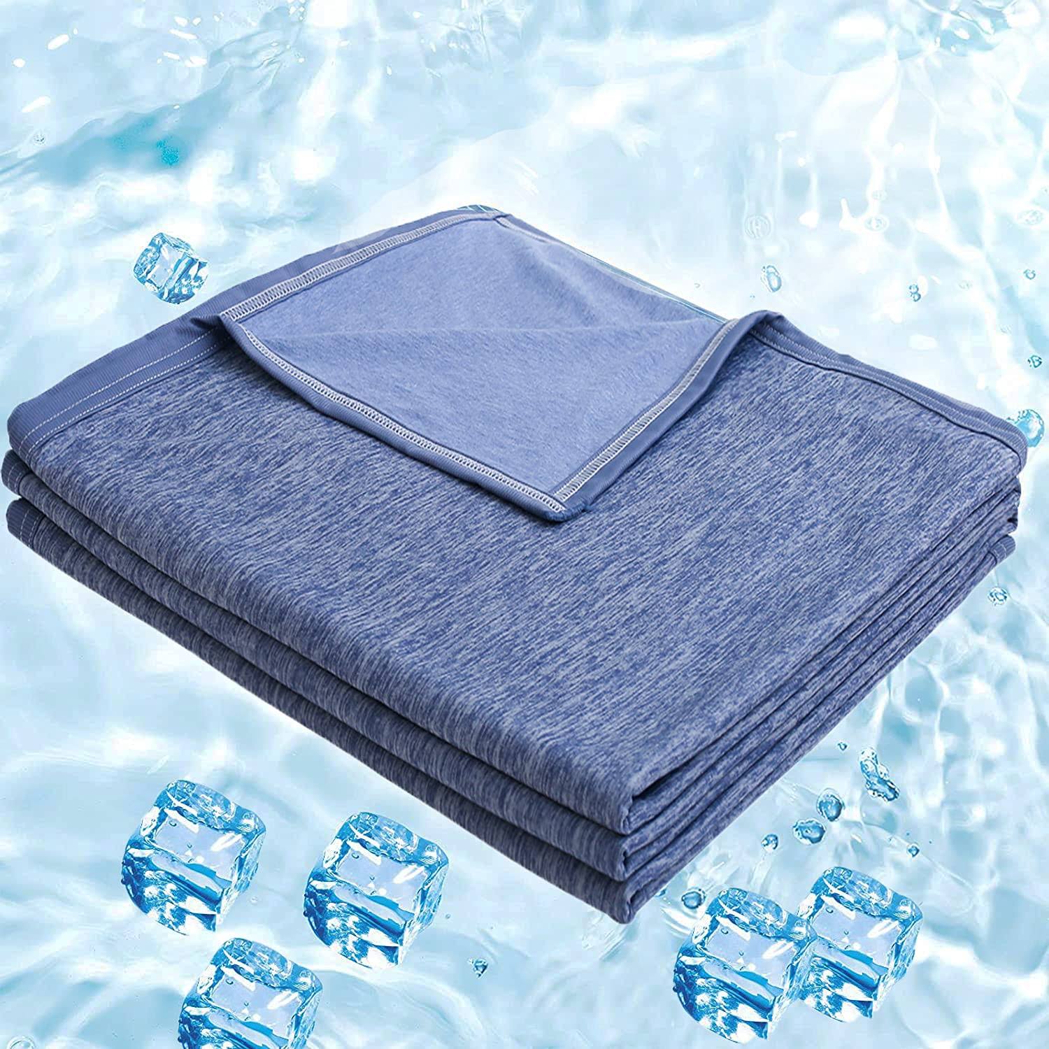 CHOSHOME Cooling Blanket for Hot Sleepers Lightweight Summer Cold Thin Blankets for Sleeping, Hot Flashes Night Sweats, Soft Bla