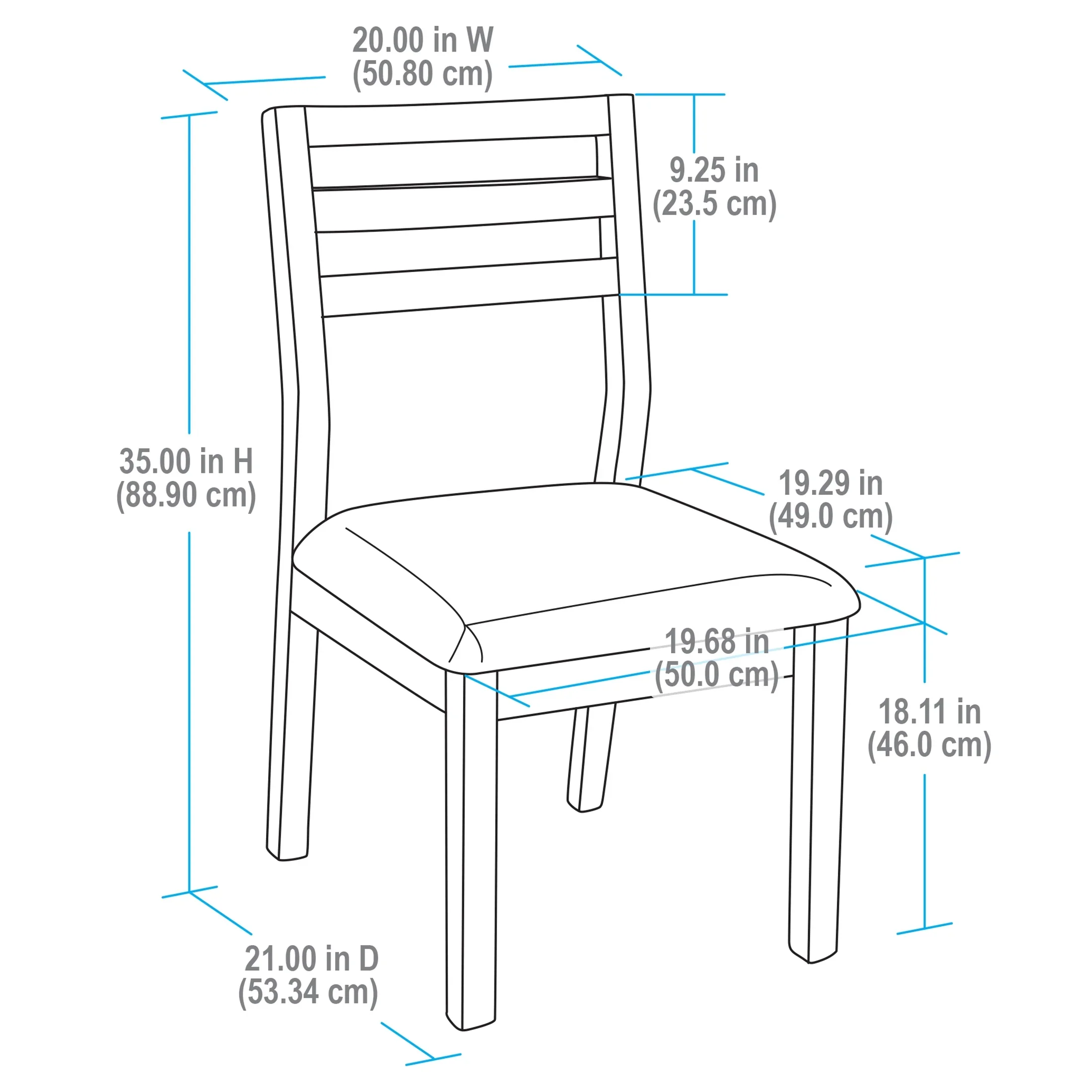 Better Homes & Gardens Ezra Dining Room Chair 2 Pack, Walnut and Cream Fabric Color
