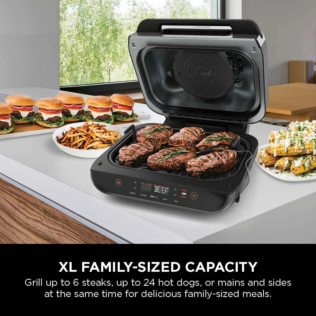 Foodi Smart XL 4-in-1 Indoor Grill with 4-Quart Air Fryer, Roast, Bake, and Smart Cook System, FG550 - Image 4