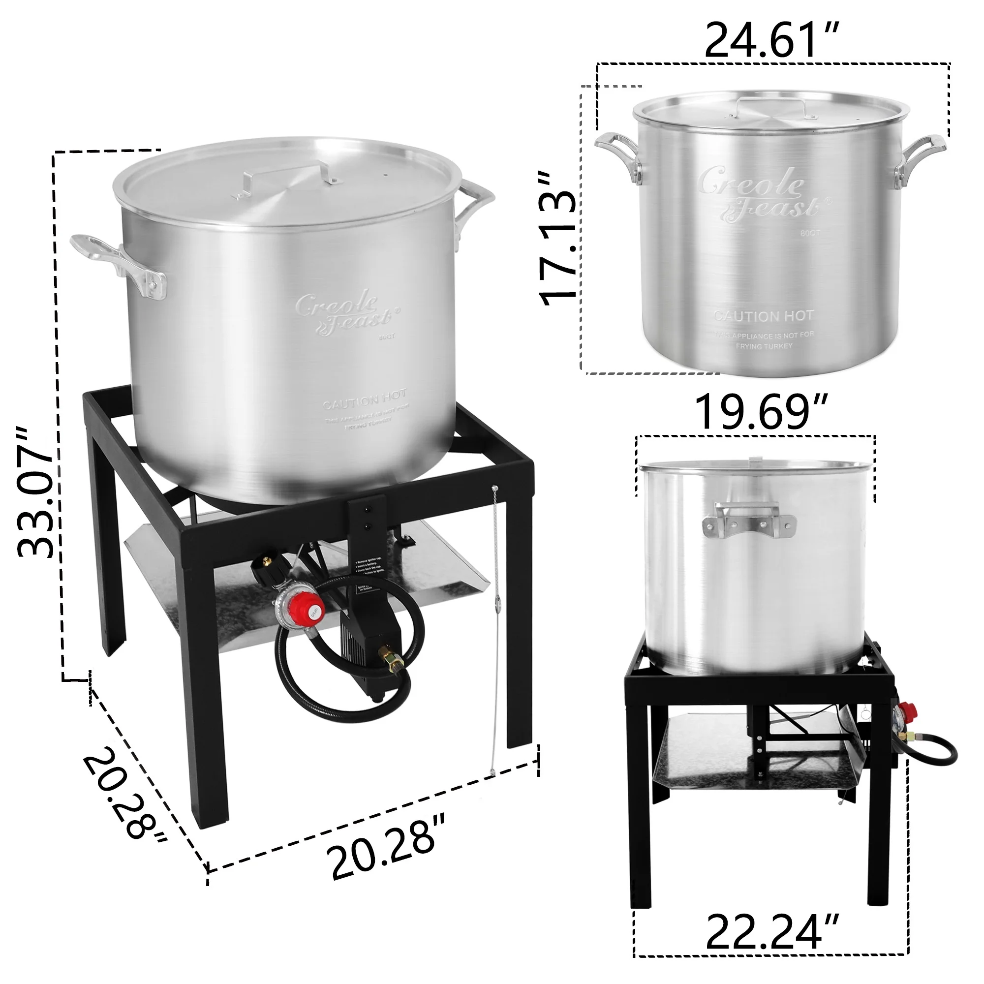 Creole Feast SBK0801, 80QT Seafood Boiling Kit