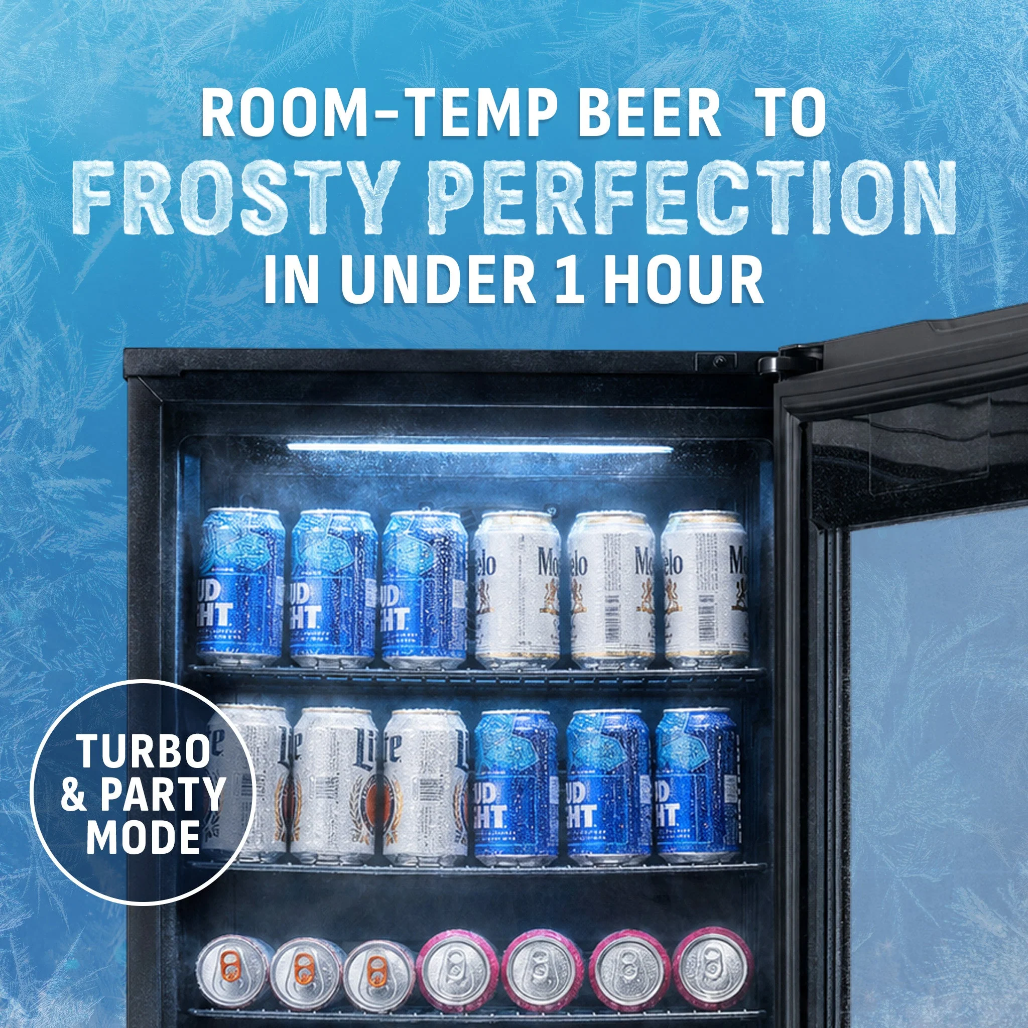 Newair 125-Can Freestanding Beer Froster in Black - 22.1