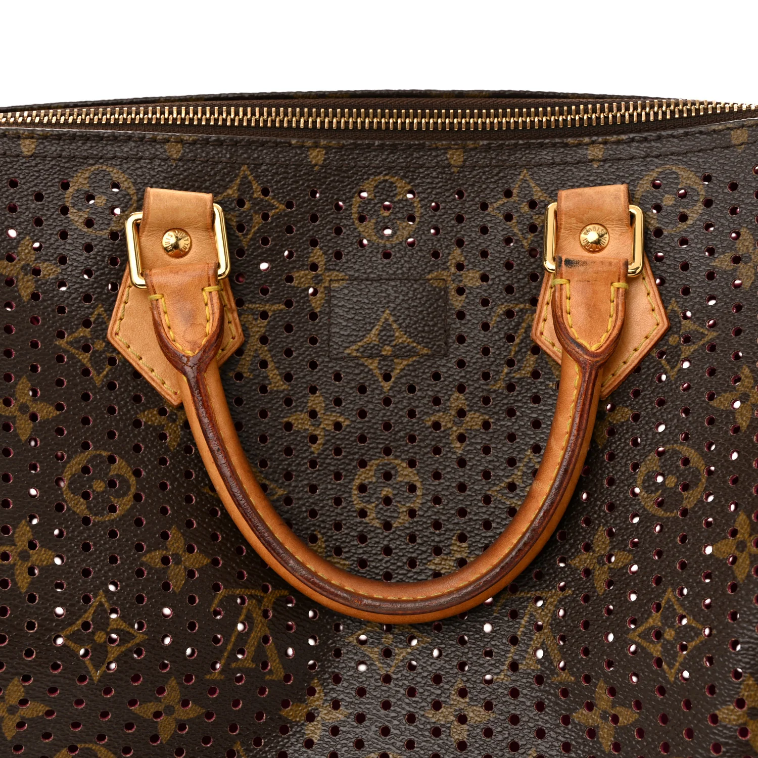 Monogram Perforated Speedy 30 Fuchsia
