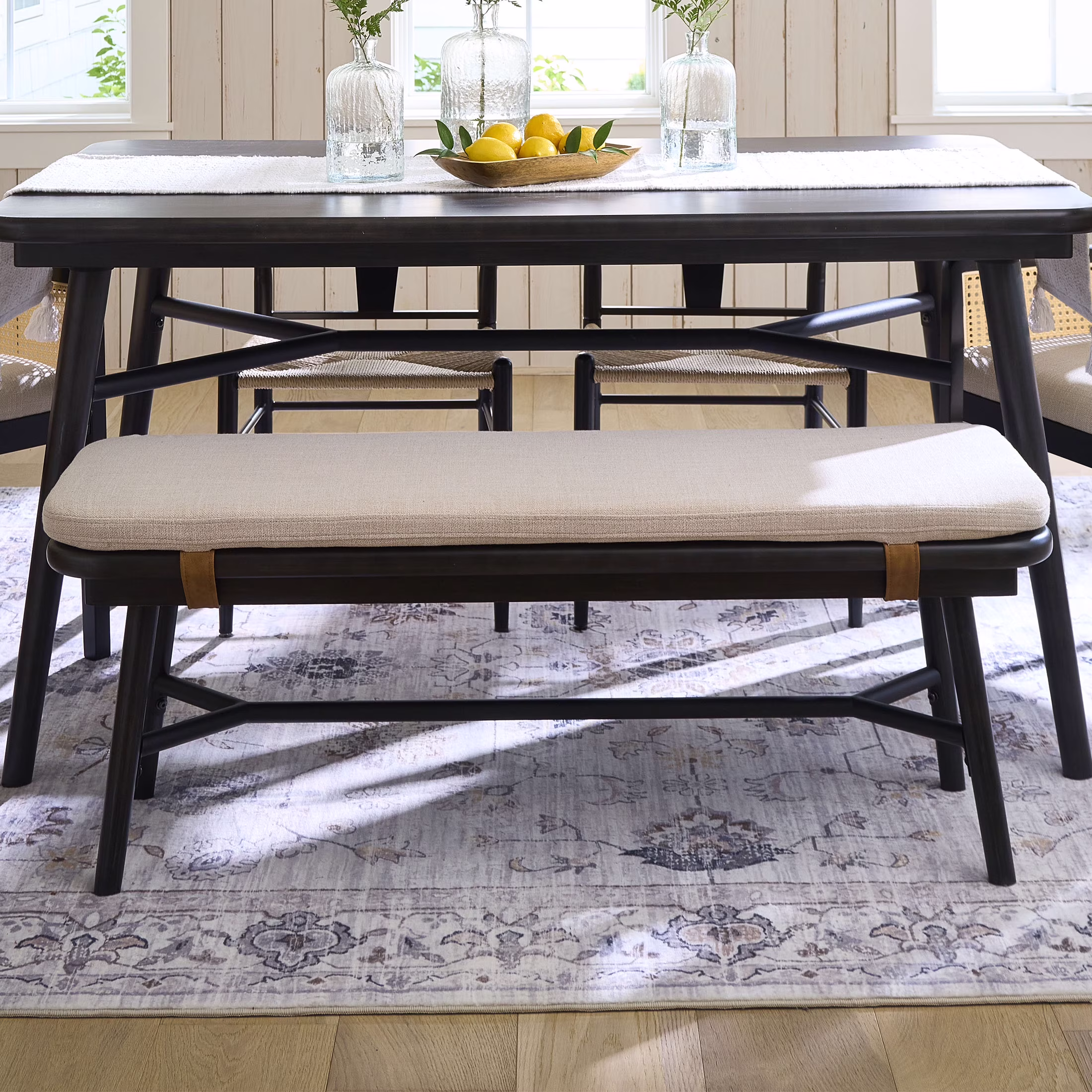 Better Homes & Gardens Springwood Dining Bench, Natural Finish