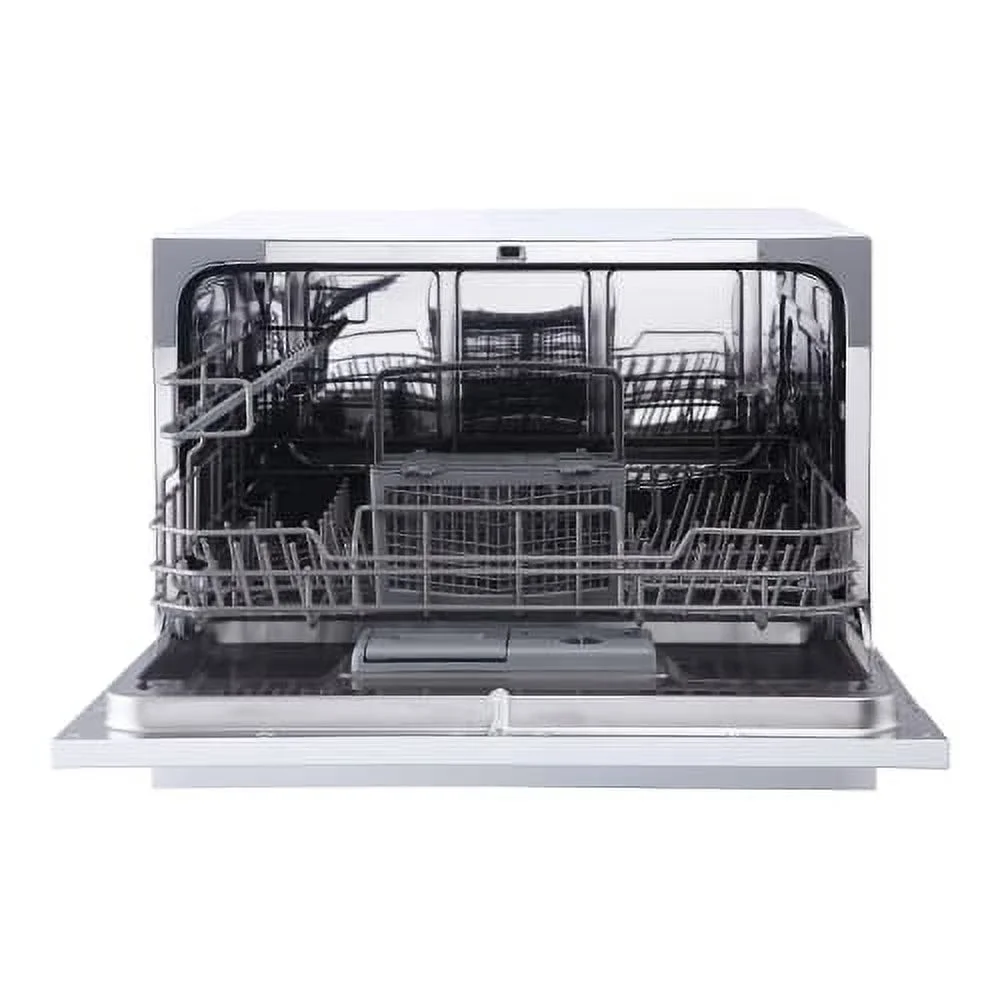 Energy Star 6-Place Setting Countertop Dishwasher (Model MCSCD6W5) Fits under cabinetry as it sits 17.2" Tall(White) - Image 2