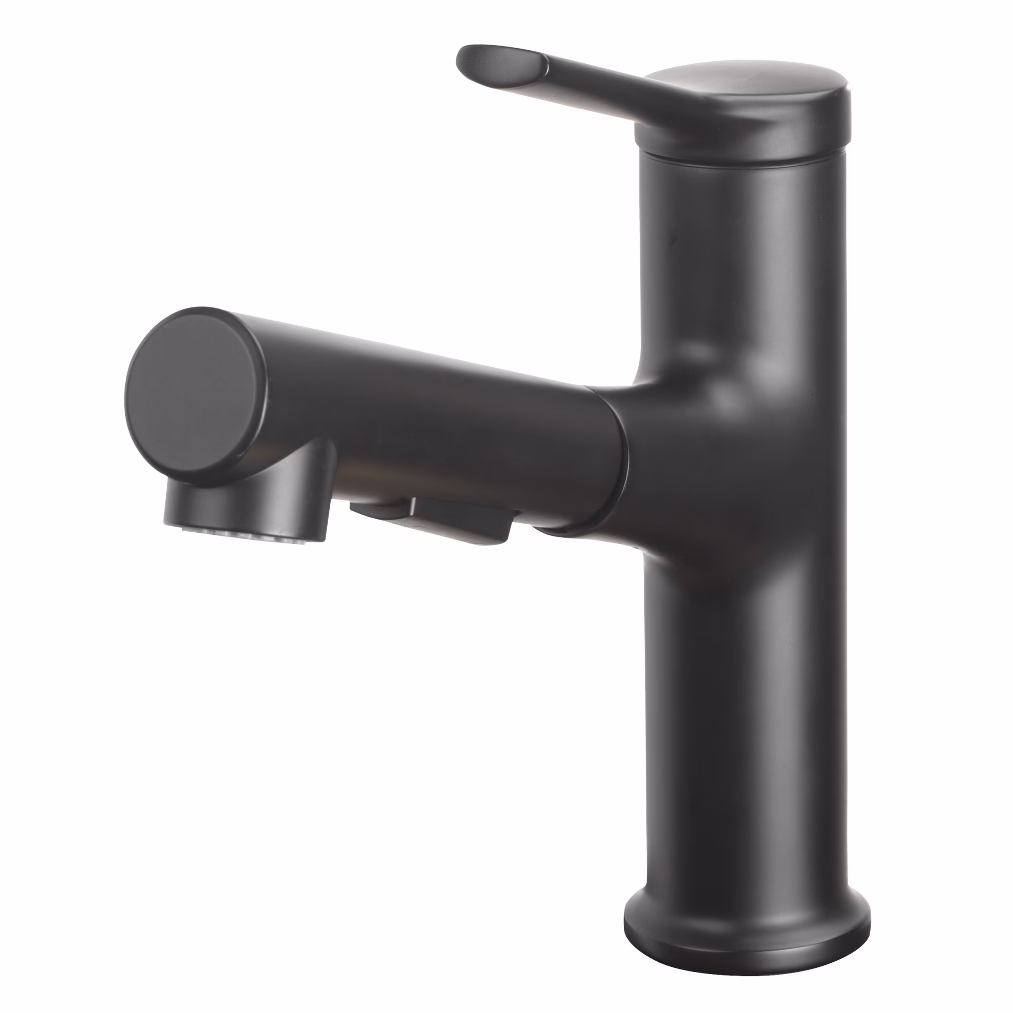 Better Homes and Gardens Pull-Out Bathroom Sink Faucet with Pop-Up Drain and Optional Deckplate, Matte Black