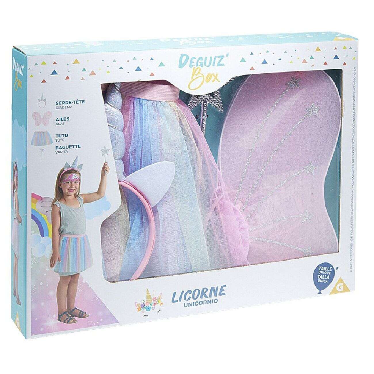 Deguiz'box déguisement fille licorne tutu - Taille unique