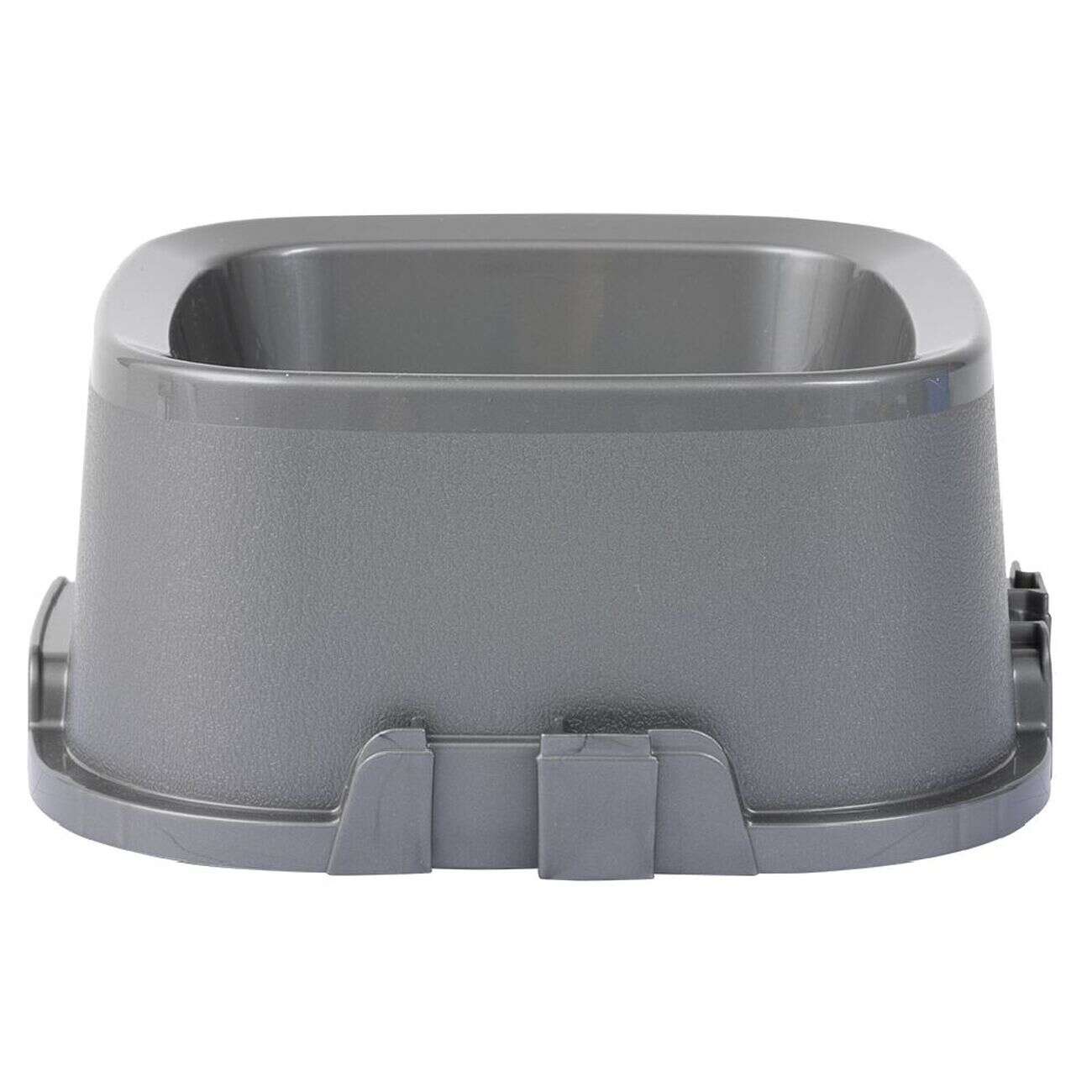 Gamelle carrée grise 3,2 L - plastique 29x29xH12cm