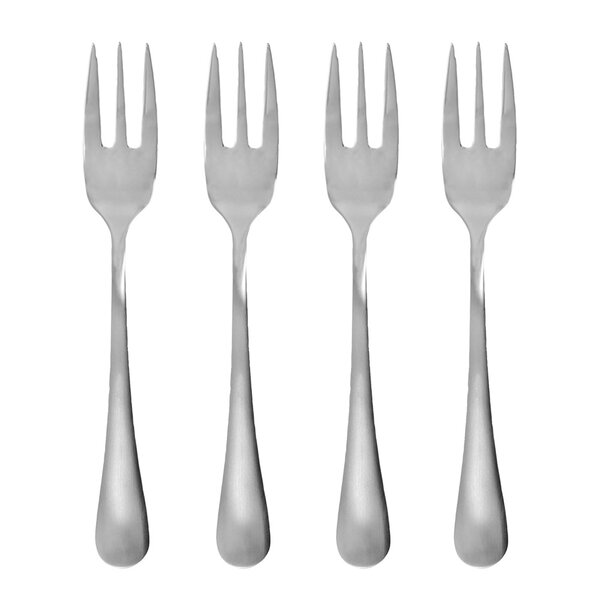 Brush kakegaffel 15 cm 4 stk silver finish