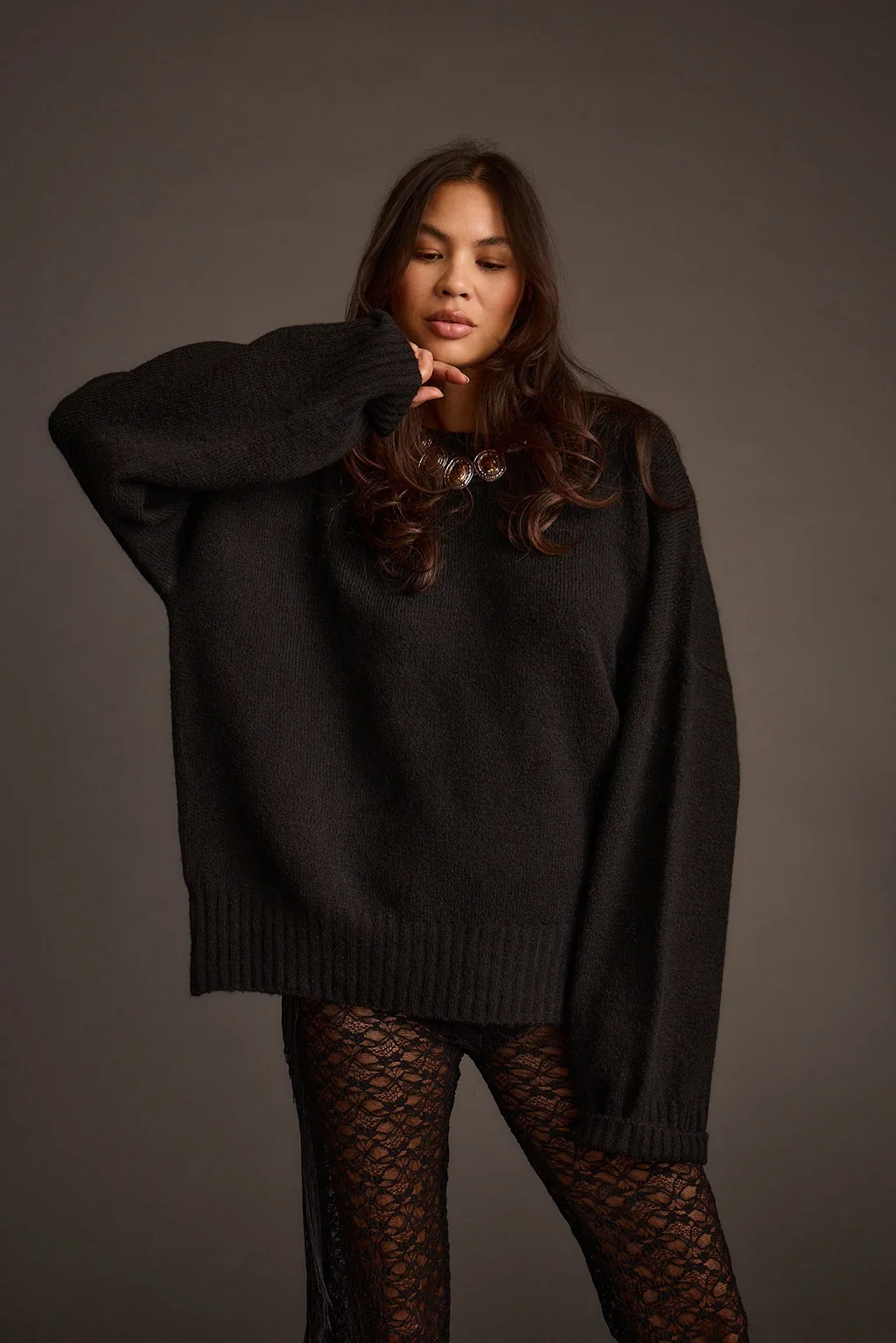 Zoe Black Oversized Sweater