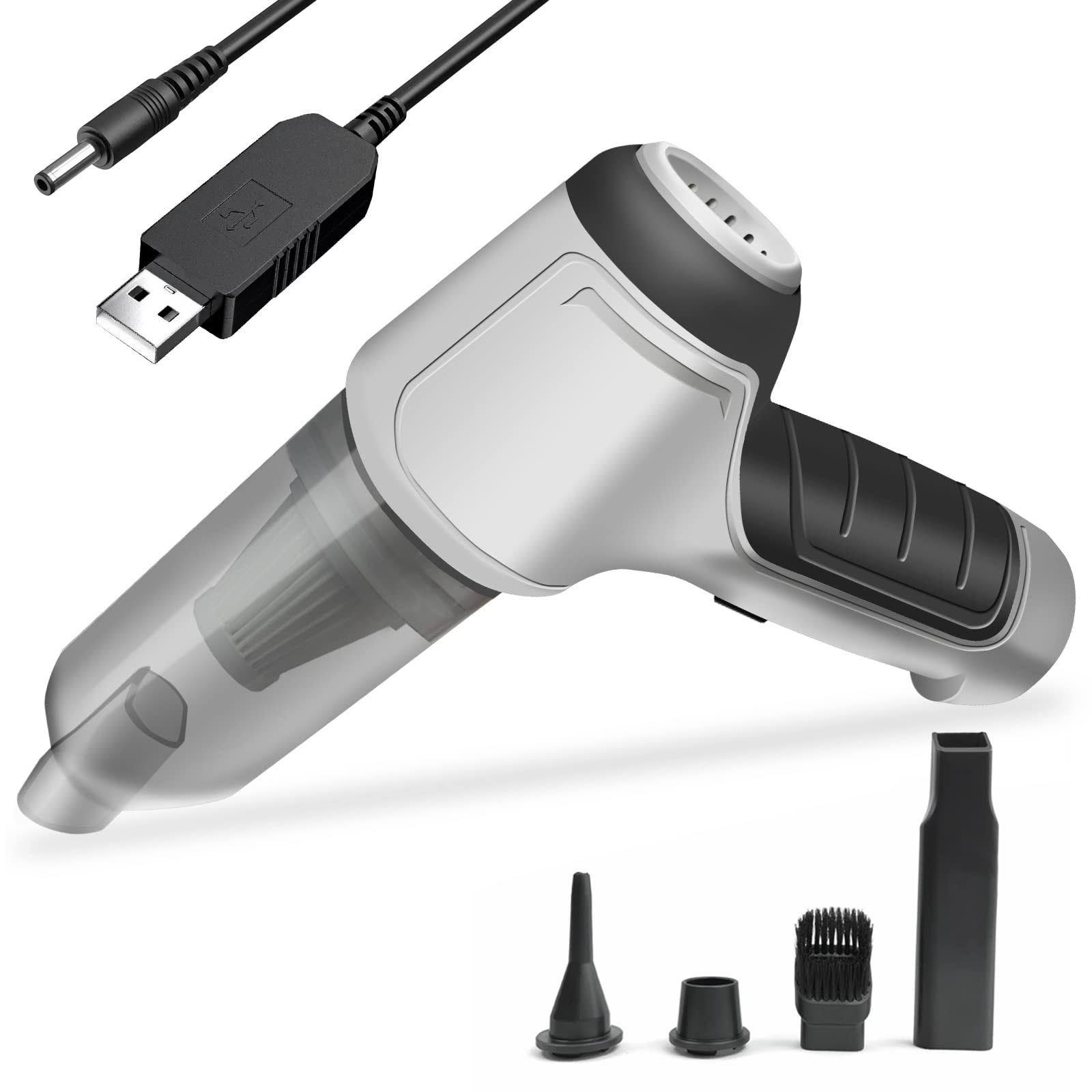 Car Vacuum Cleaner - Mini Handheld Gun Cordless Vacuum Cleaner with 3.2ft Power Cord, High Power Gun Vacuum for Dry Wet Cleaning, Portable Vacuum