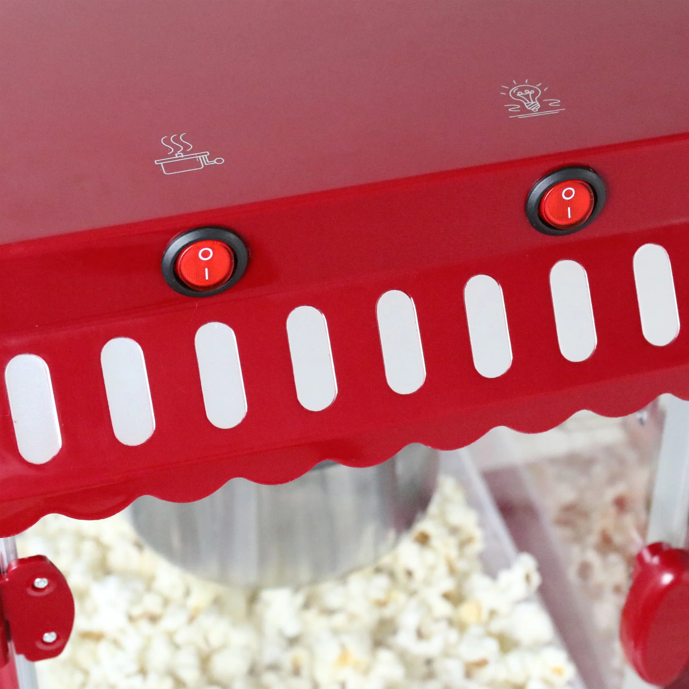 Popcorn Machine and Cart, 10-Cup Capacity, in Red (PCMC20RD13), 14.35 lb., New - Image 3
