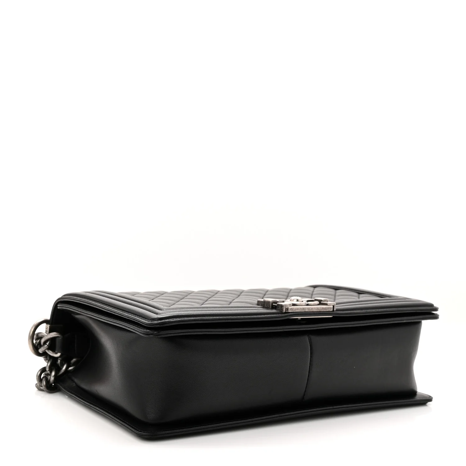 Lambskin Quilted New Medium Boy Flap Black