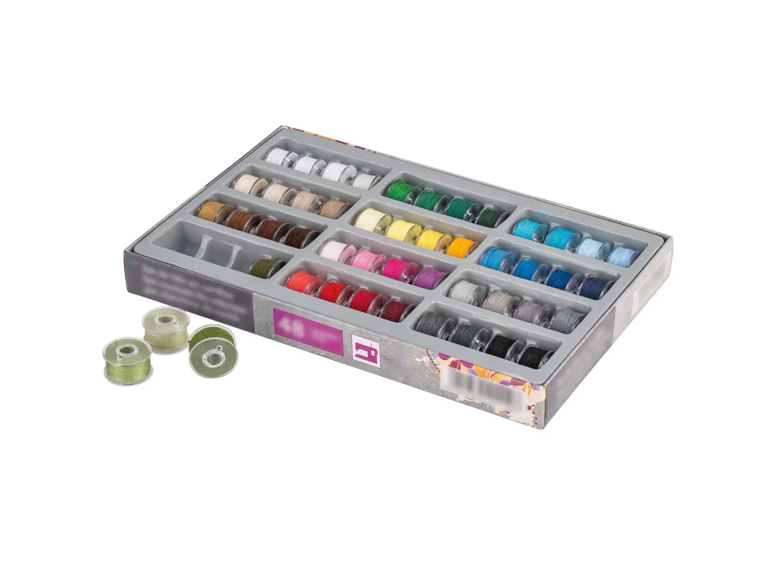 crelando Lot de 48 bobines de fil  coudre